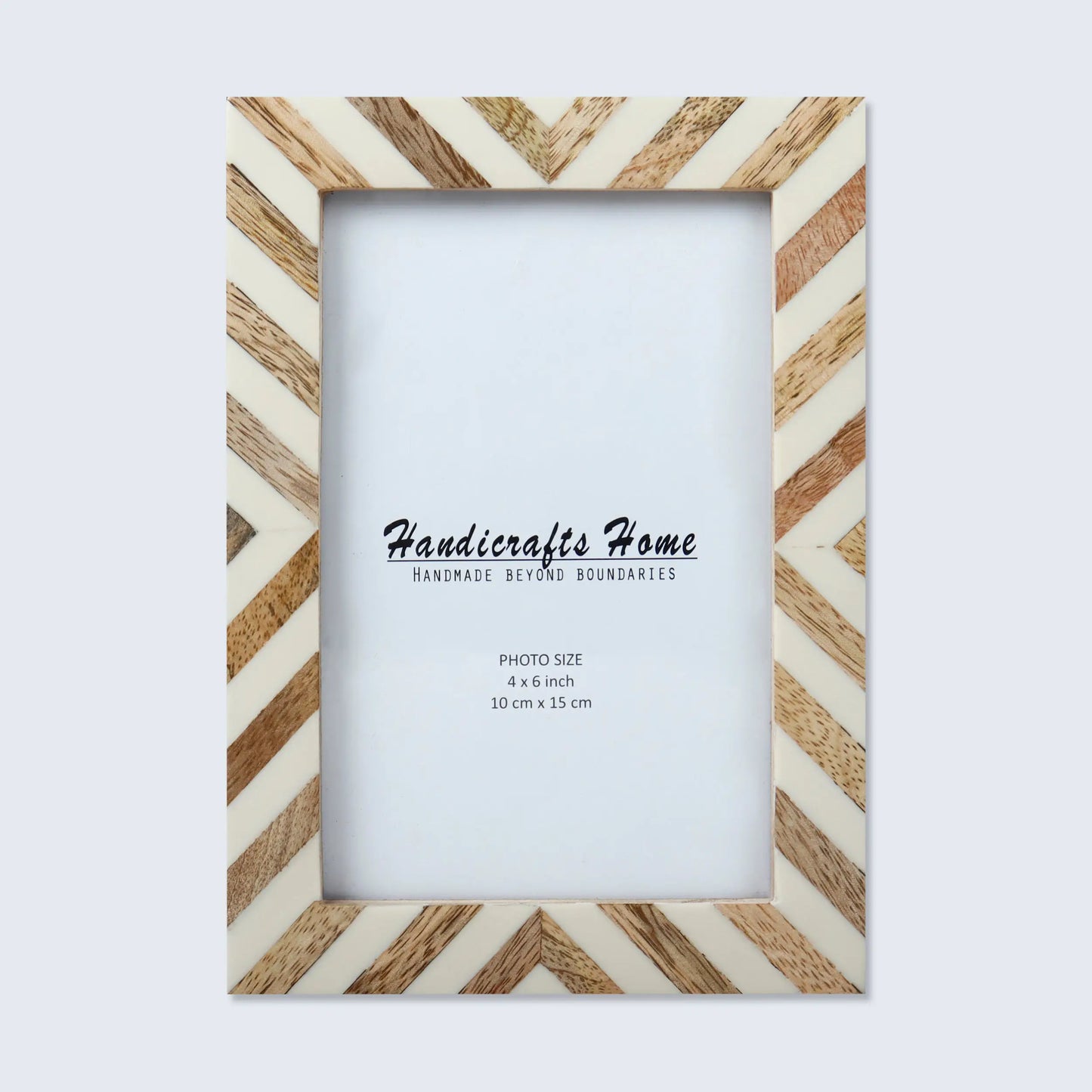 Picture Frames Cookie Chevron Pattern Bone Inlay Collection in 4x6
