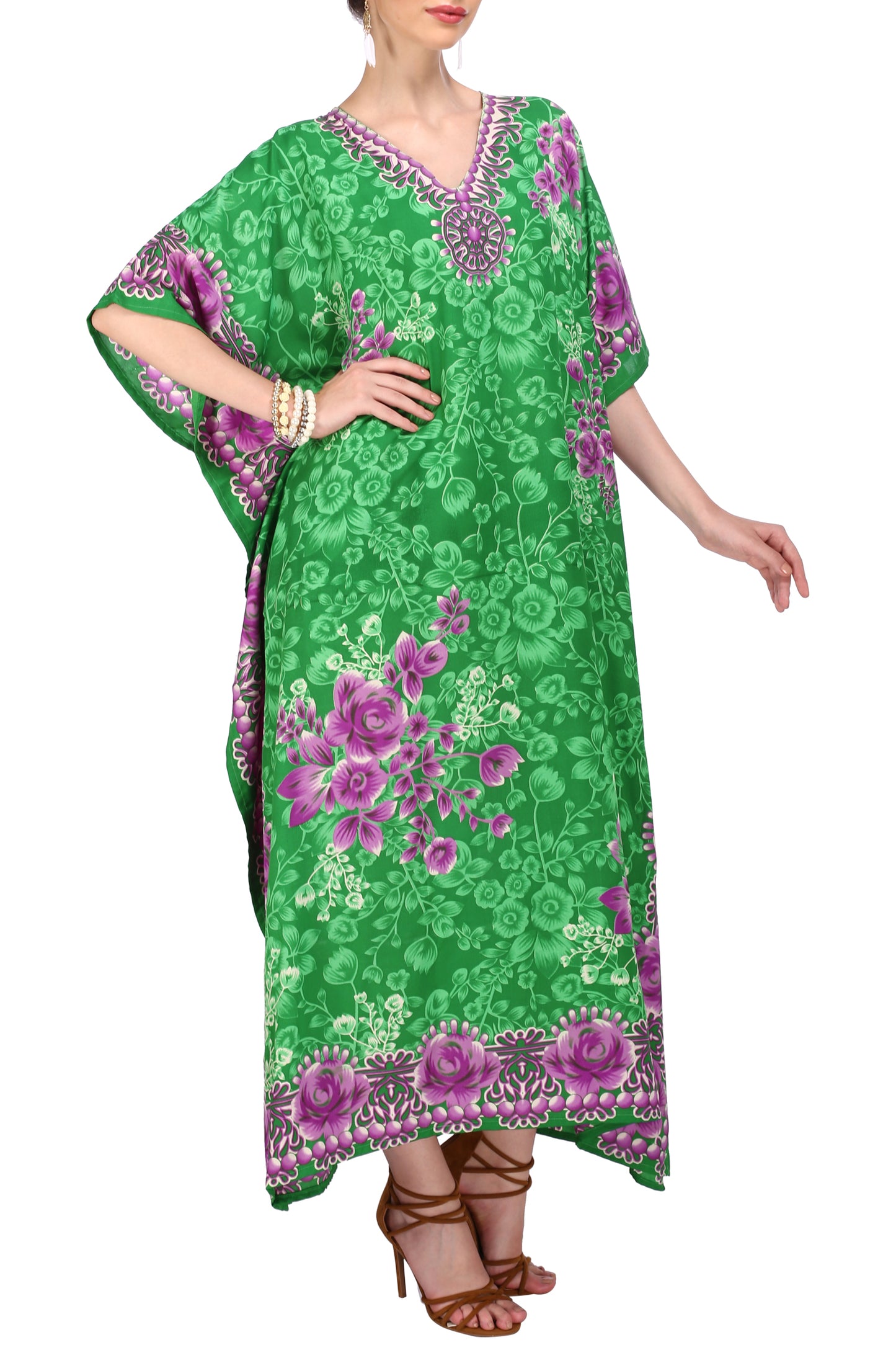 Women Long Kaftan Summer Holiday Caftan Dress in 6 Colors - S to 3XL