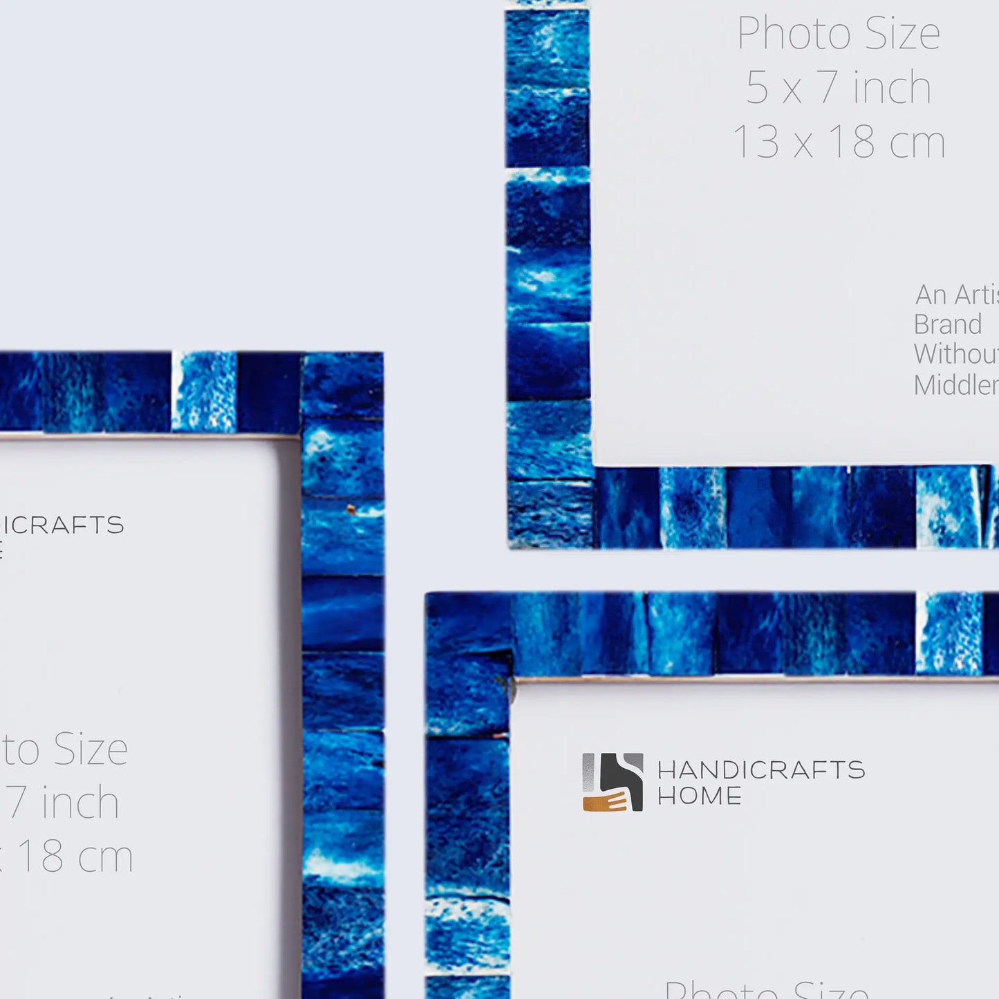 Picture Frames Classic Pattern Bone Inlay Collection in Blue, Pack of 3 – Wholesale picture frames