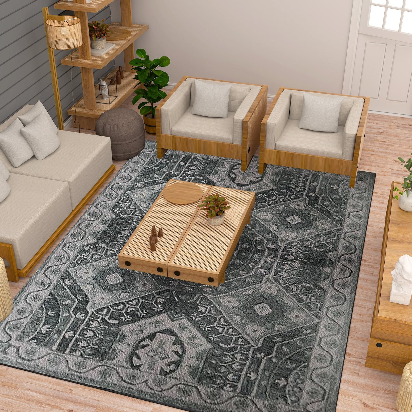 Premium Hand-Tufted Rug Made of 100% Wool - Castilo - 8x10 Feet