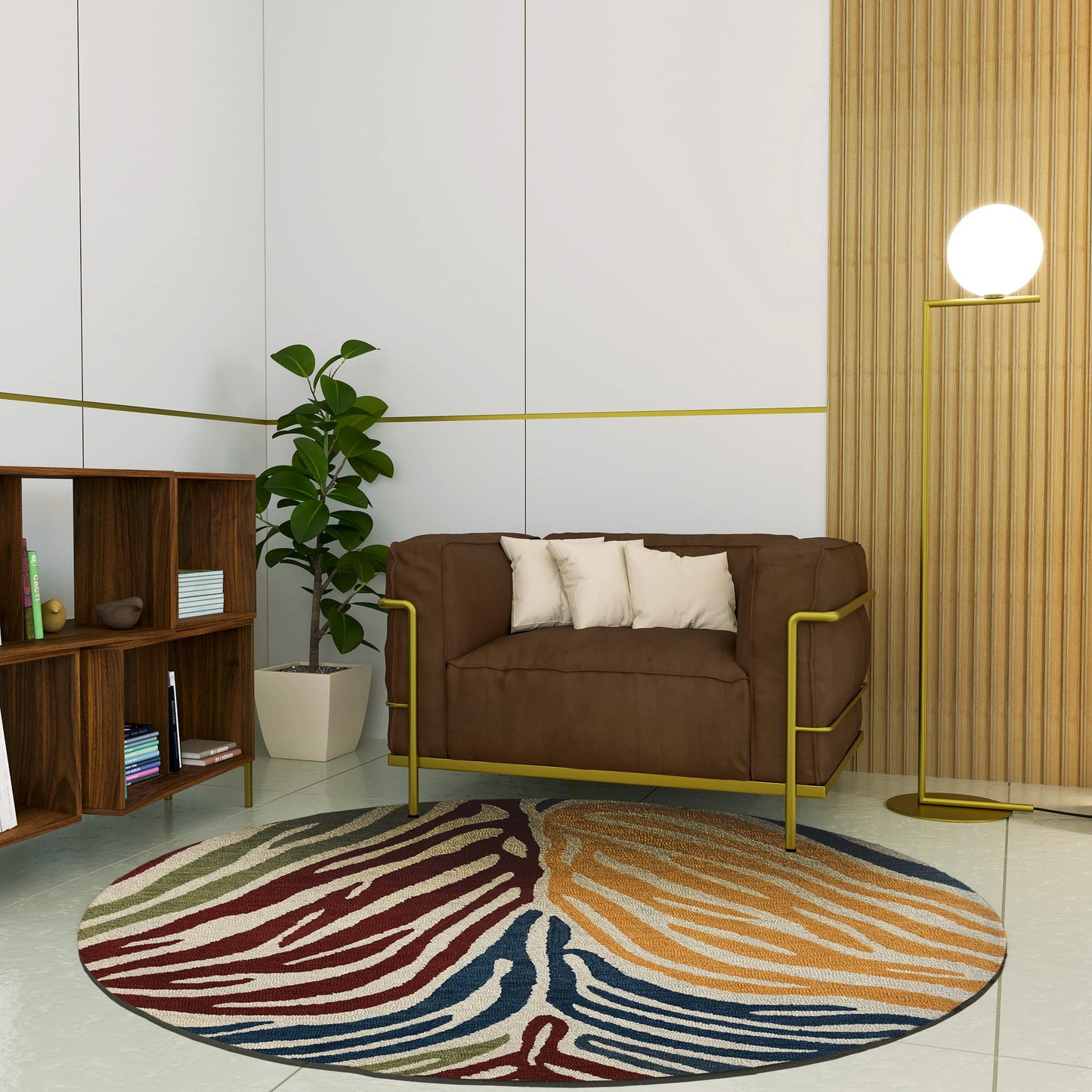 Premium Hand-Tufted Rug Made of 100% Wool - Savanna - 5x5 Feet