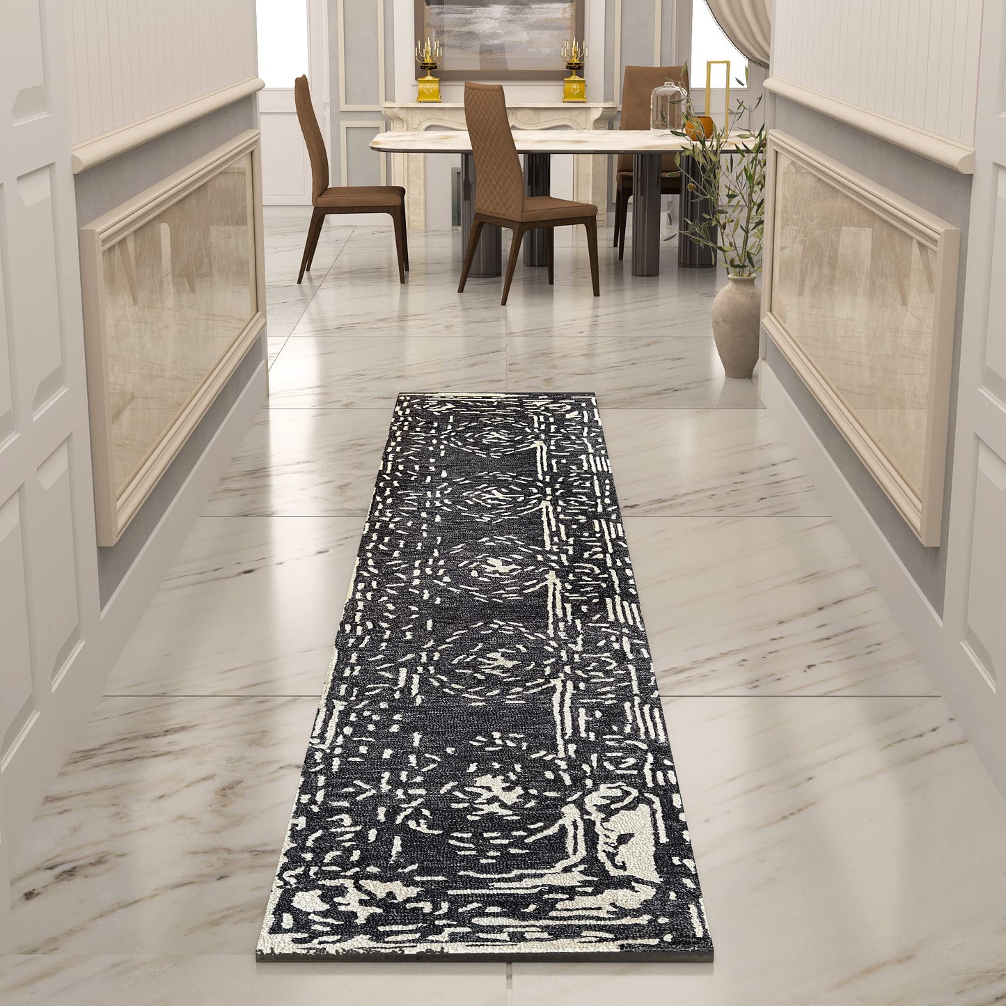 Premium Hand-Tufted Rug Made of 100% Wool - Giovanni - 2x6 Feet