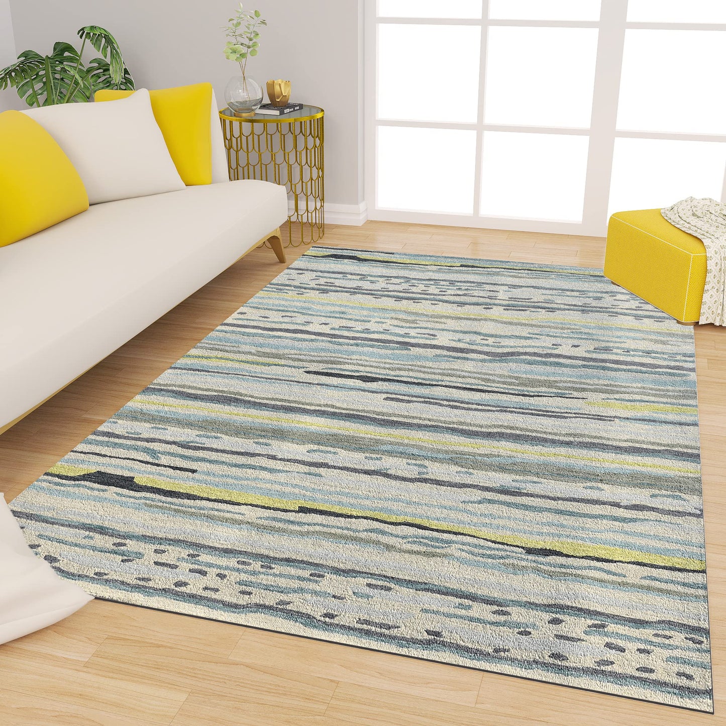 Premium Hand-Tufted Rug Made of 100% Wool - Winter Coast - 6x9 Feet