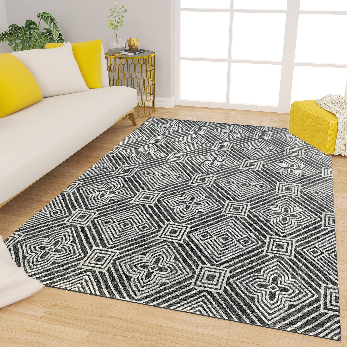 Premium Hand-Tufted Rug Made of 100% Wool - Echos - 3x5 Feet