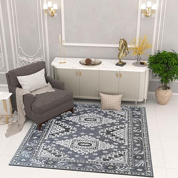 Premium Hand-Tufted Rug Made of 100% Wool - Wandering Star - 6x6 Feet