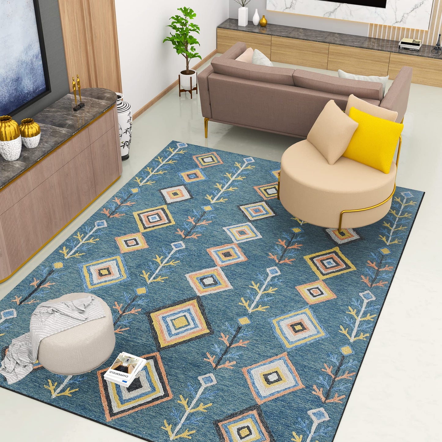 Premium Hand-Tufted Rug Made of 100% Wool - Tundra - 9x12 Feet