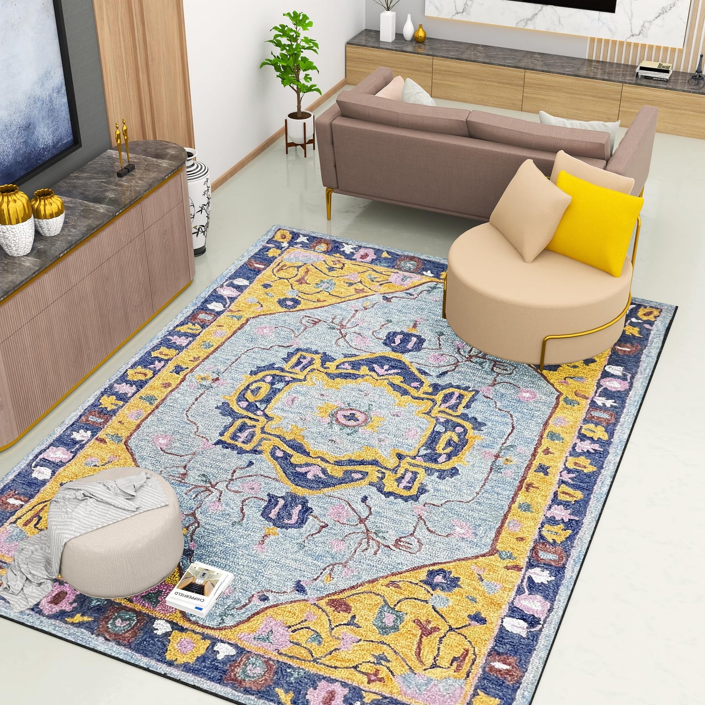 Premium Hand-Tufted Rug Made of 100% Wool - Royal Realm - 8x10 Feet