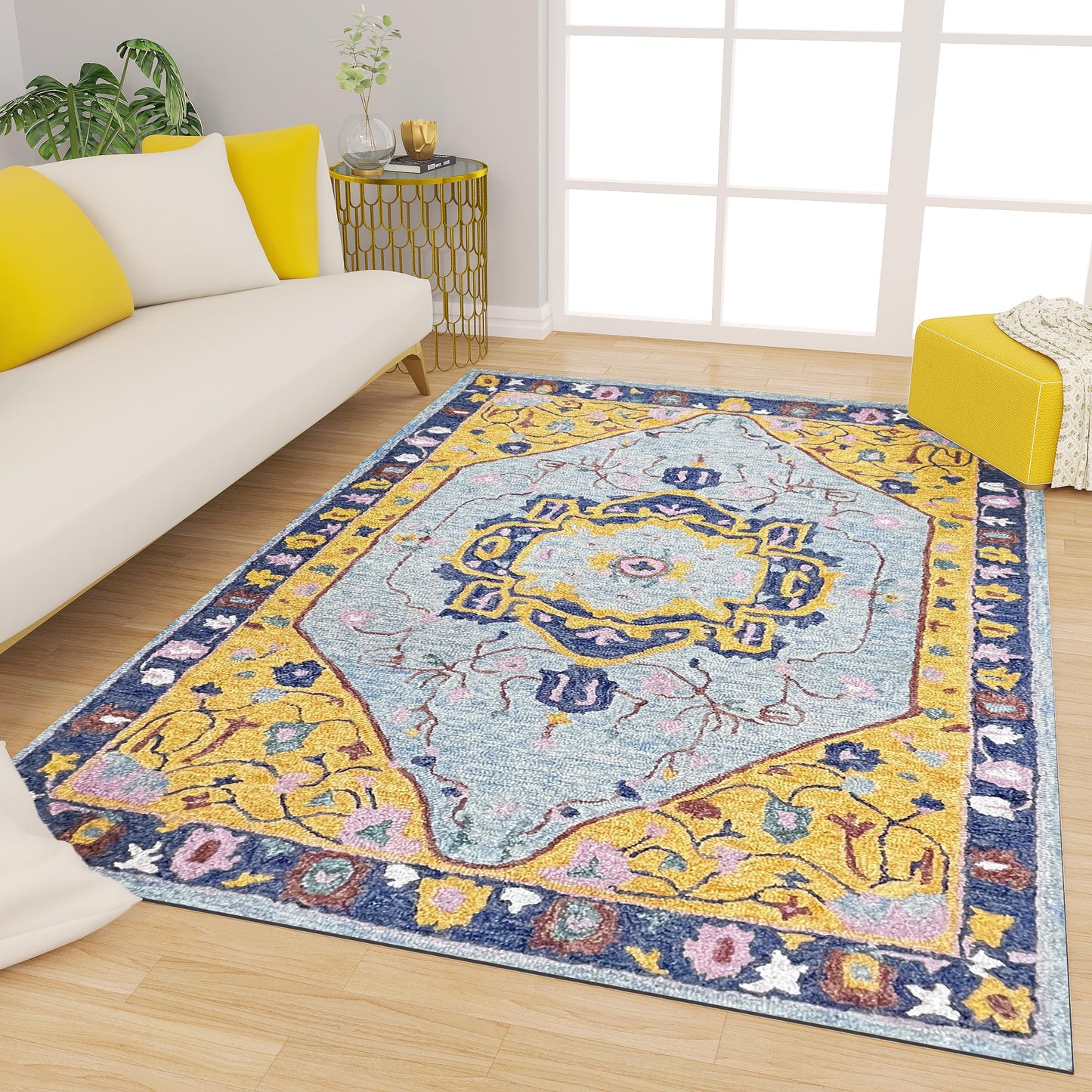 Premium Hand-Tufted Rug Made of 100% Wool - Royal Realm - 3x5 Feet