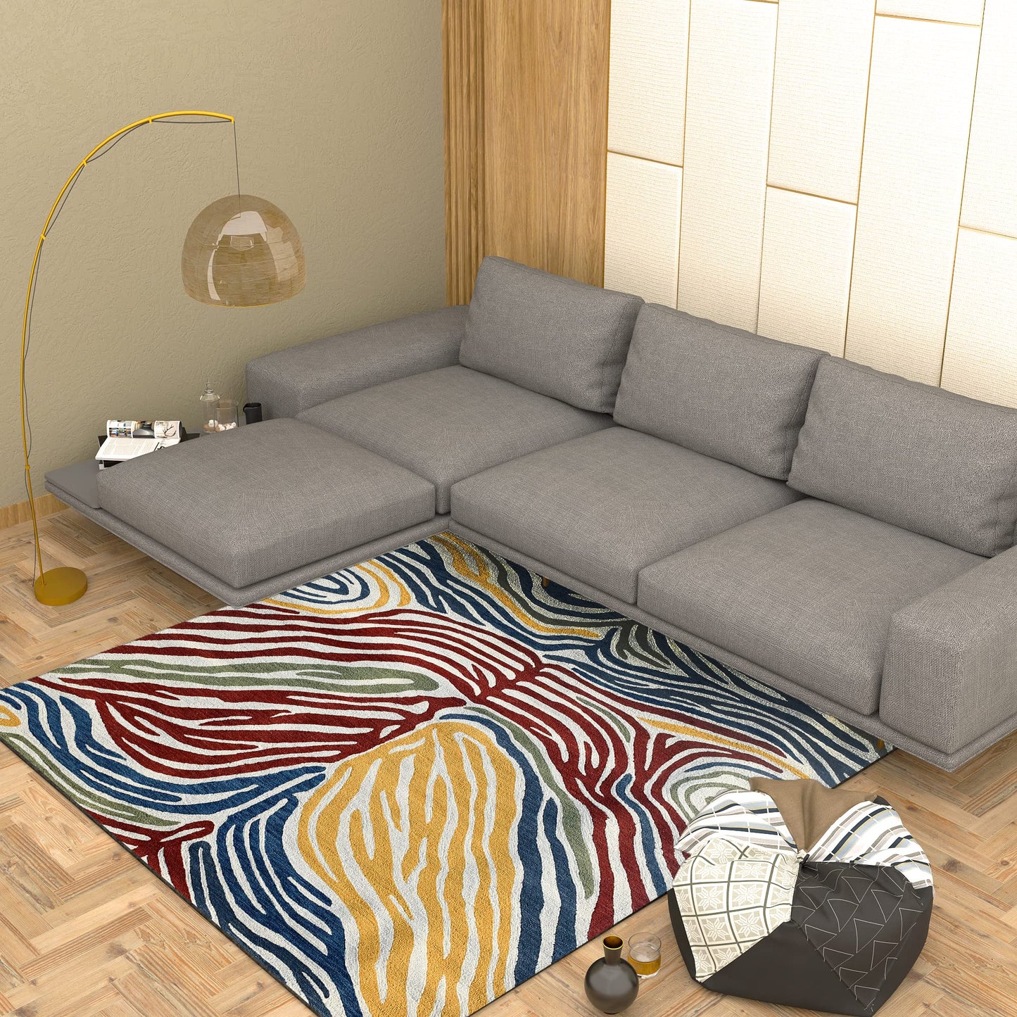 Premium Hand-Tufted Rug Made of 100% Wool - Savanna - 6x6 Feet