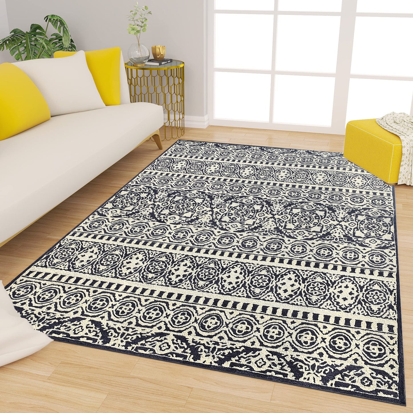 Premium Hand-Tufted Rug Made of 100% Wool - Relic Night - 3x5 Feet