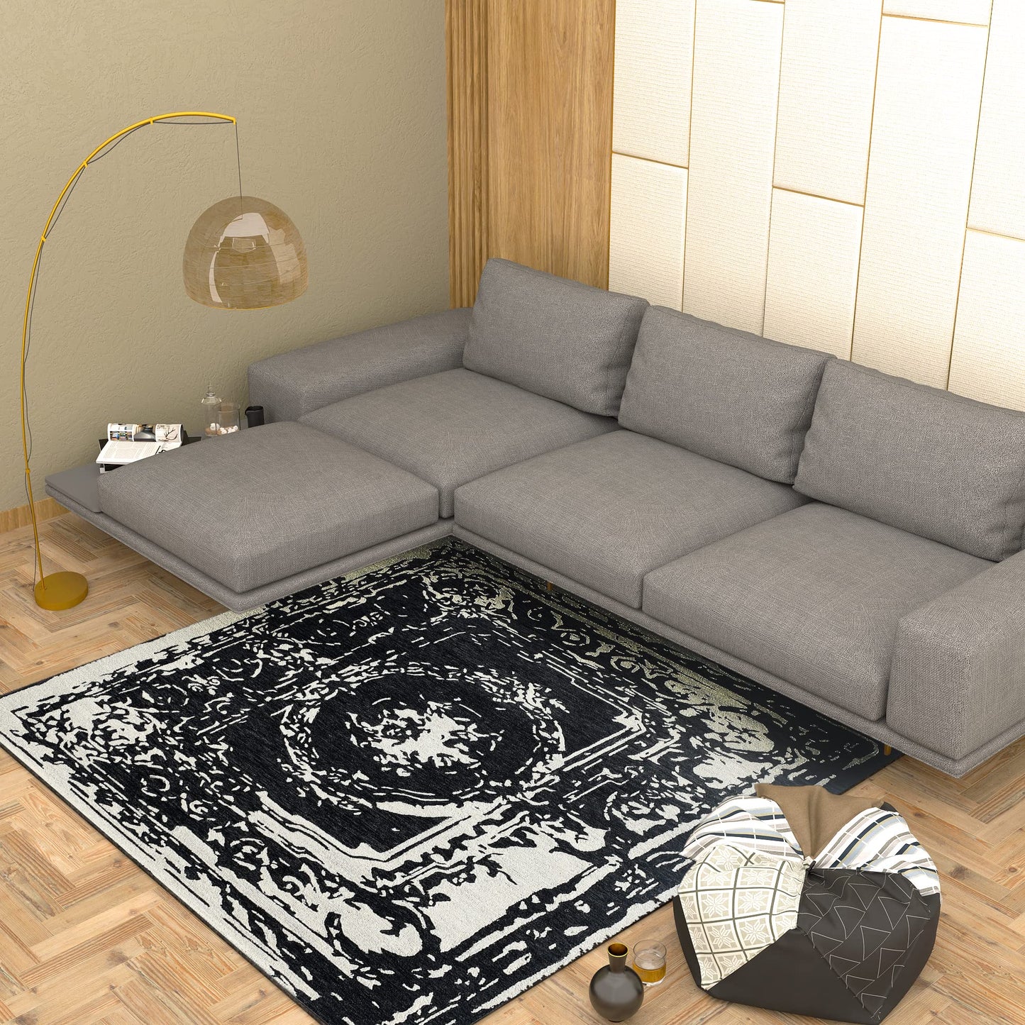 Premium Hand-Tufted Rug Made of 100% Wool - Giovanni - 6x6 Feet