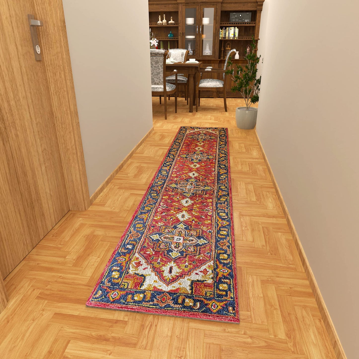 Premium Hand-Tufted Rug Made of 100% Wool - Maras Palace - 2x10 Feet