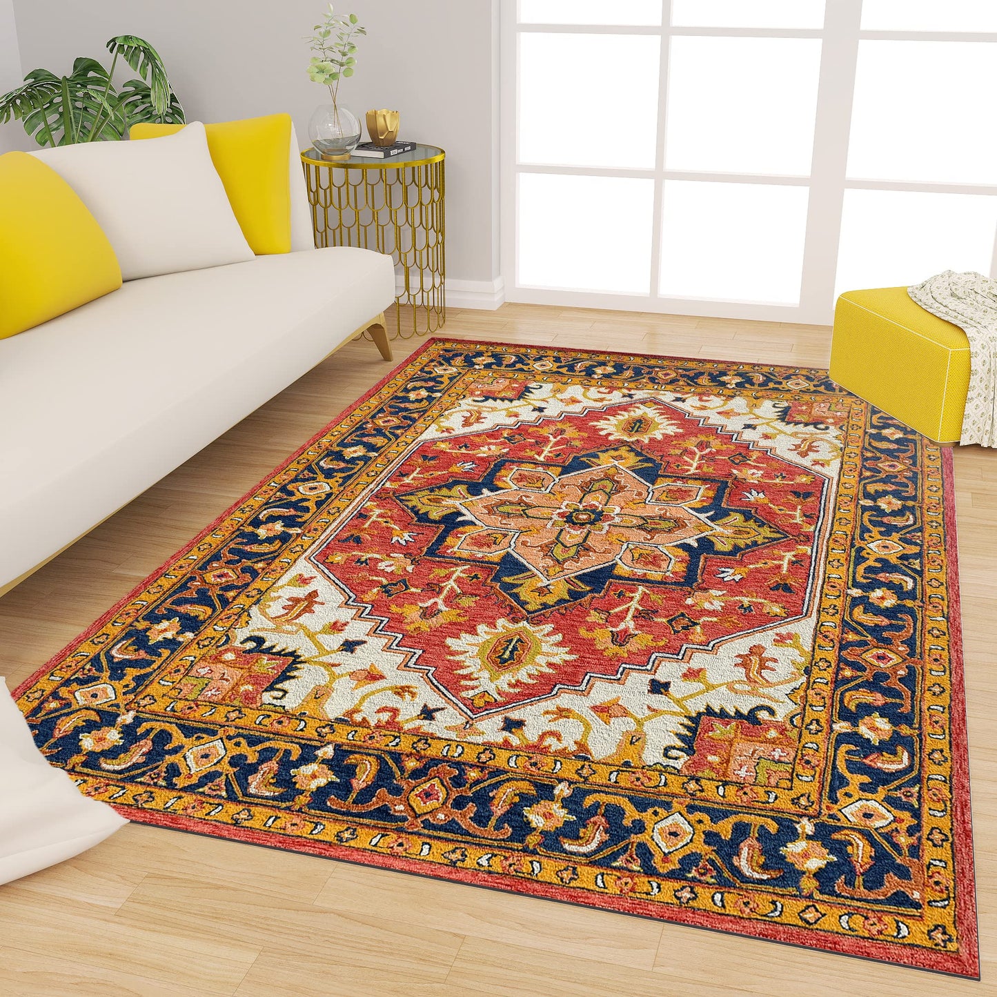 Premium Hand-Tufted Rug Made of 100% Wool - Maras Palace - 6x9 Feet