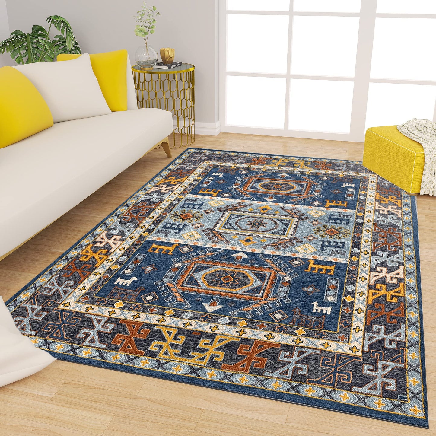 Premium Hand-Tufted Rug Made of 100% Wool - Inca Fable - 6x9 Feet