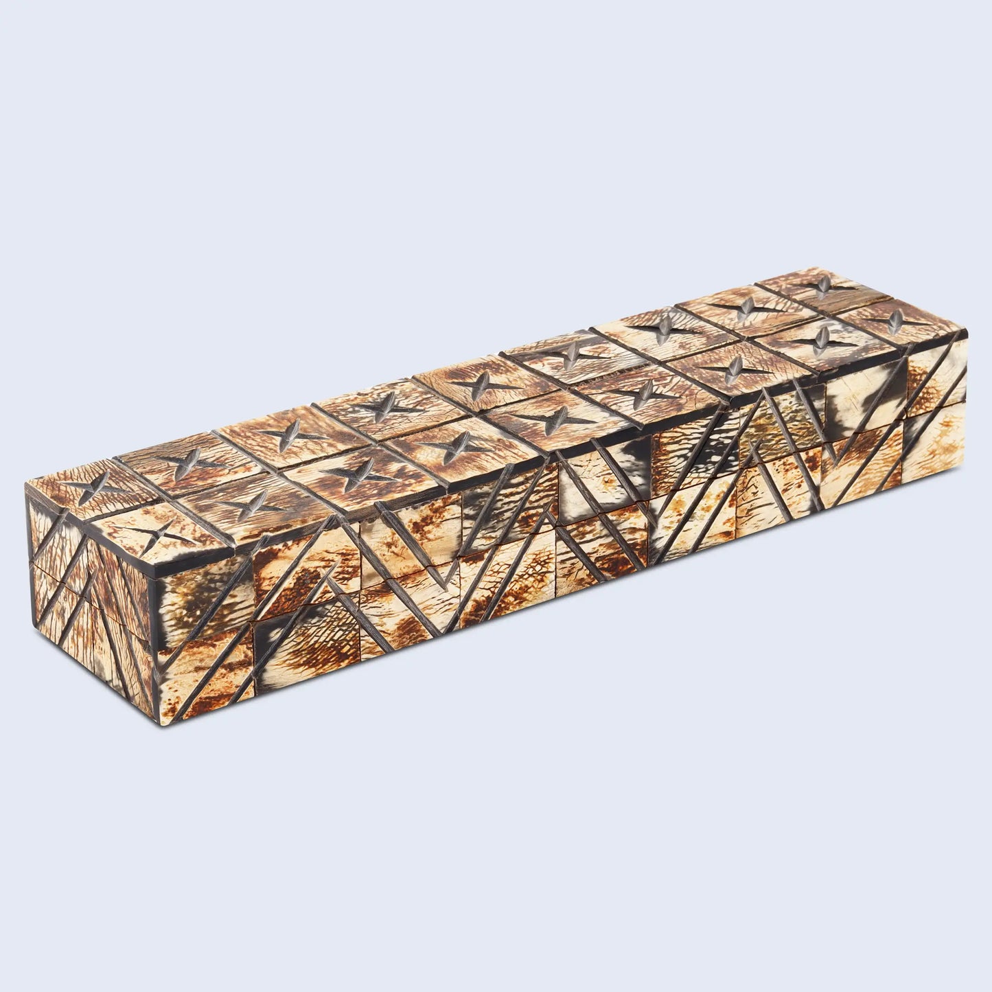 Decorative Boxes Kept Paradox Pattern Horn Inlay Collection in 7 Sizes