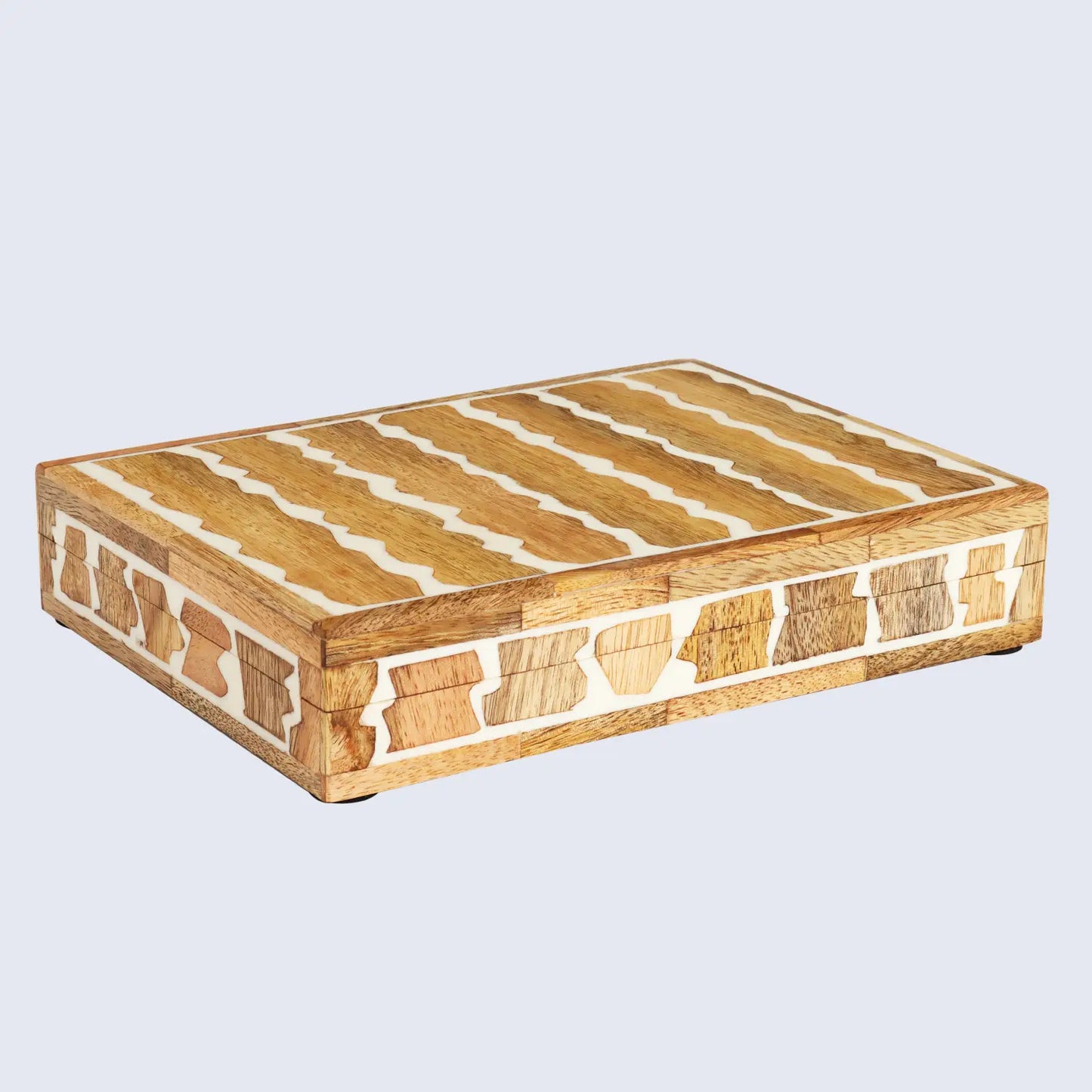 Kept Safari Resin Inlay & Wood Decorative Storage Wooden Box - 7 Size Options