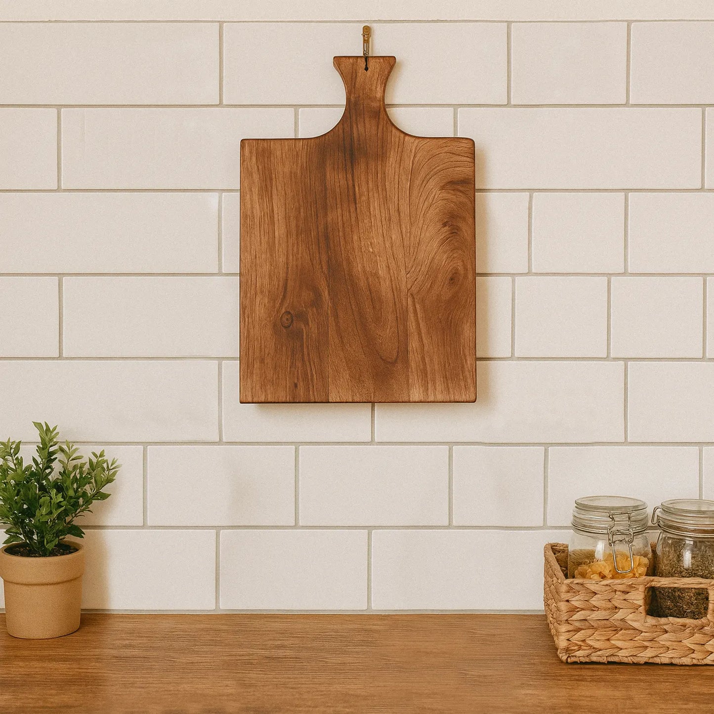 Chopping Board Paddle-Shaped –Wood, in 14.5x8.75"