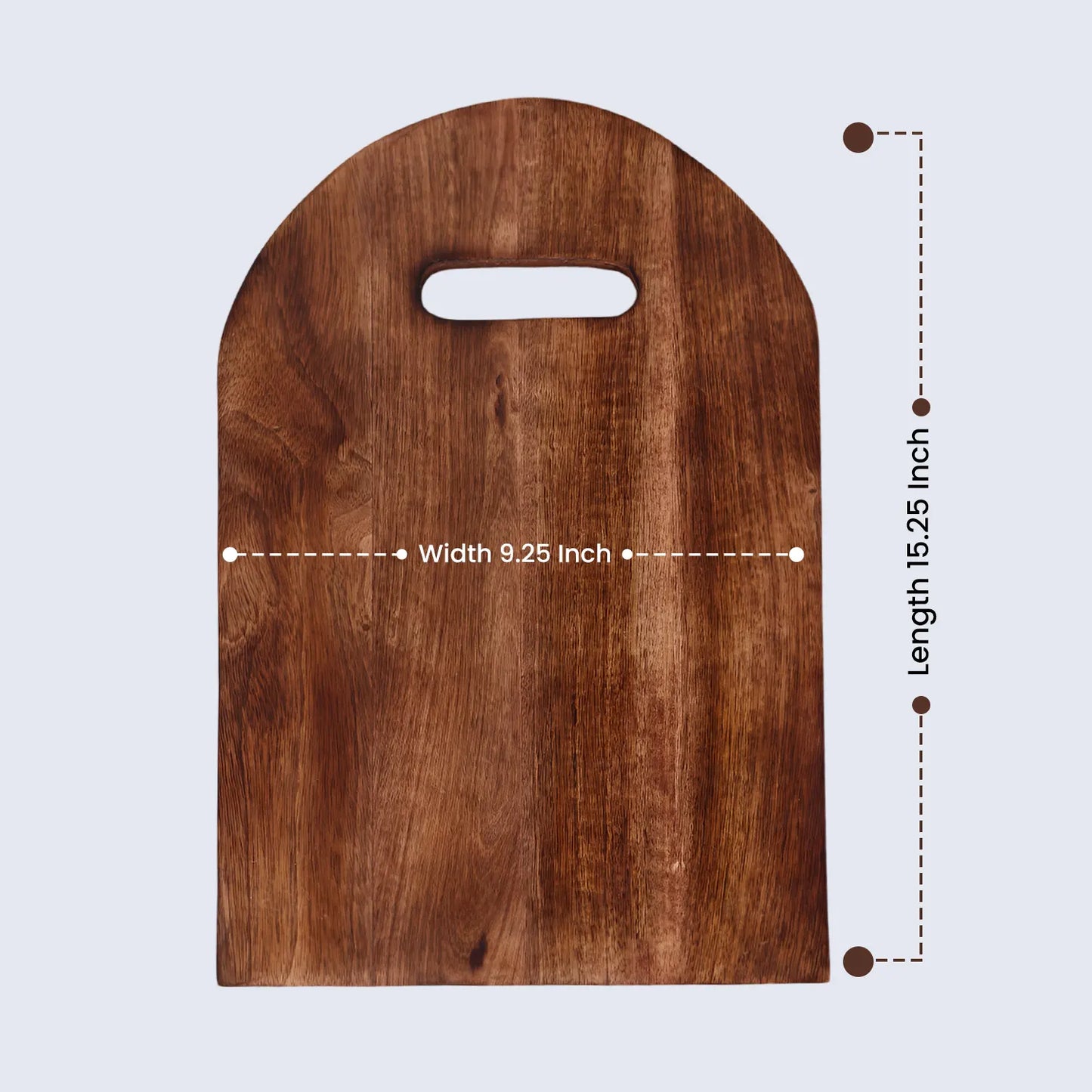 Chopping Board Semi-Circle Top - Wood, in 15.25x9.25"