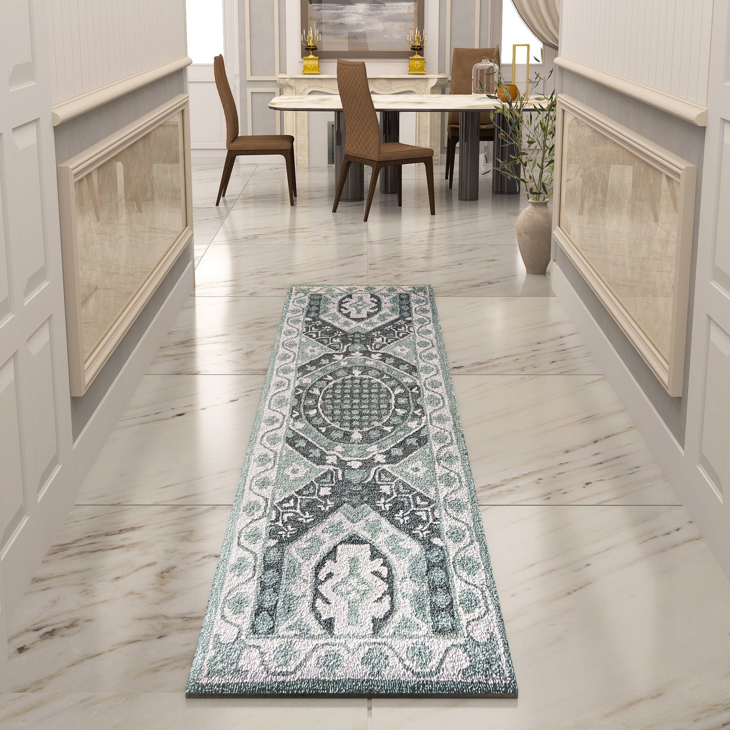 Premium Hand-Tufted Rug Made of 100% Wool - Castilo - 2x10 Feet