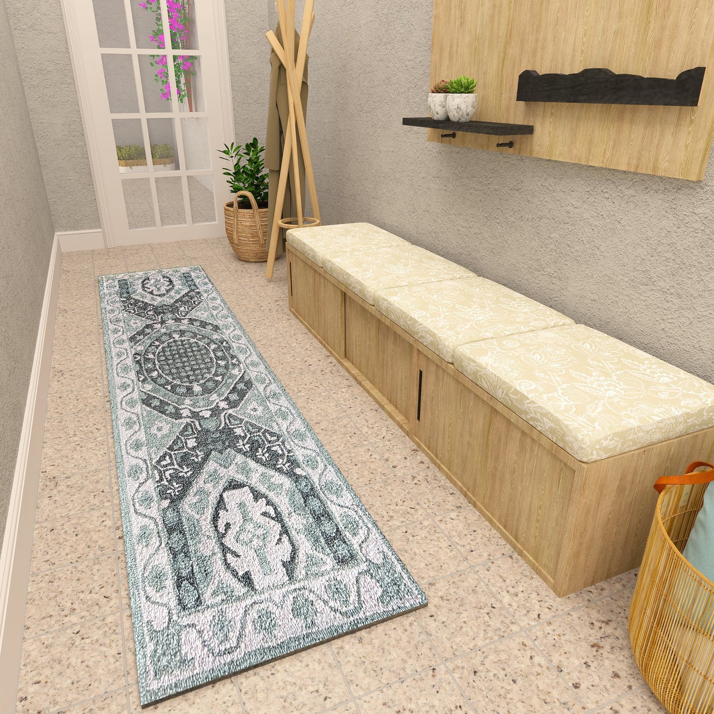 Premium Hand-Tufted Rug Made of 100% Wool - Castilo - 2x6 Feet