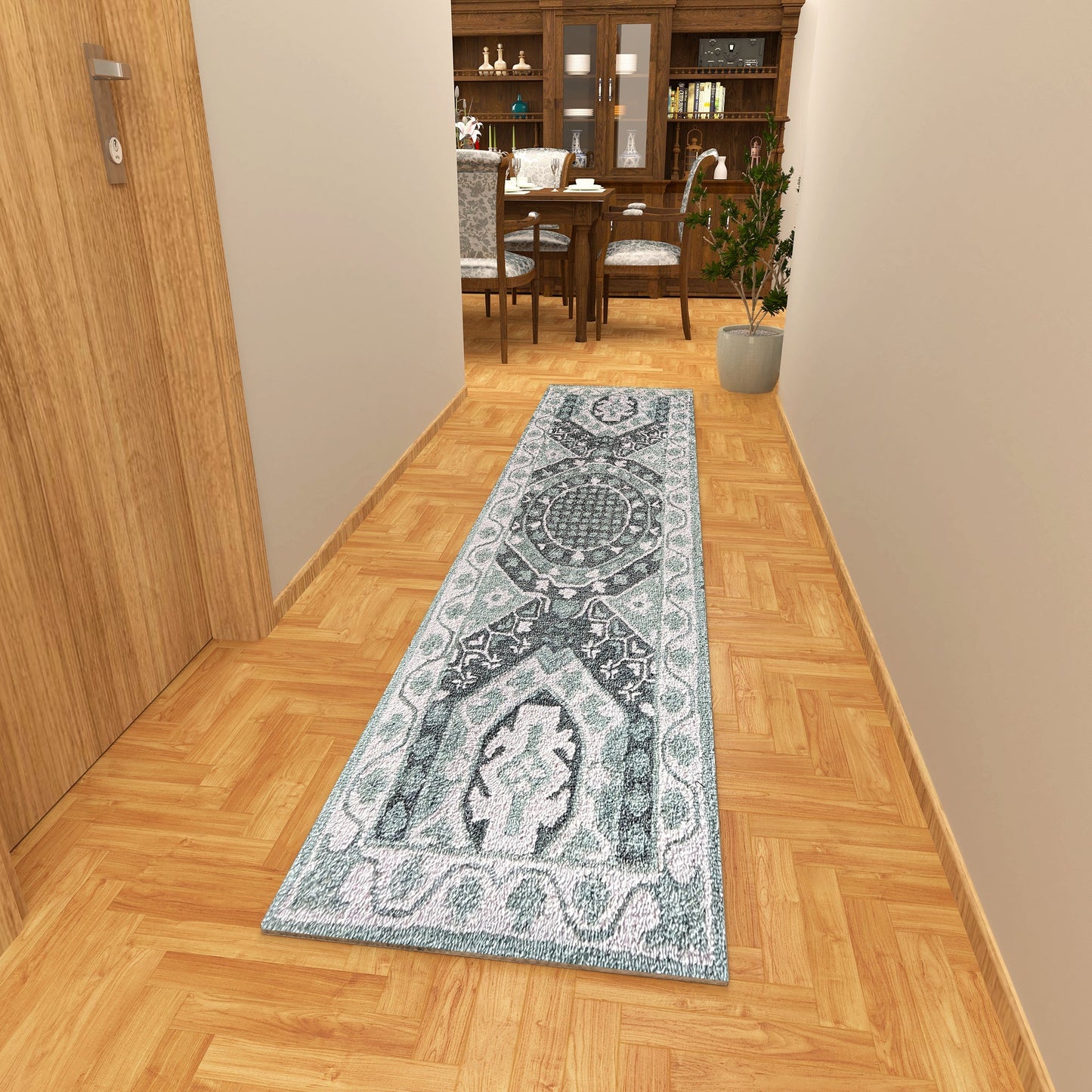 Premium Hand-Tufted Rug Made of 100% Wool - Castilo - 2x10 Feet