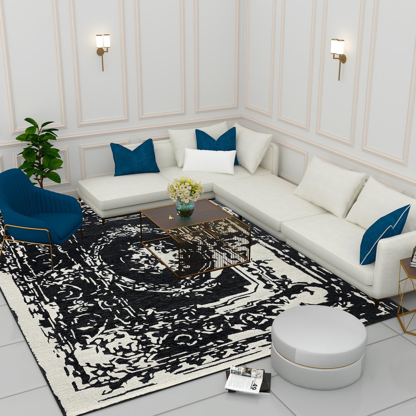 Premium Hand-Tufted Rug Made of 100% Wool - Giovanni - 9x12 Feet