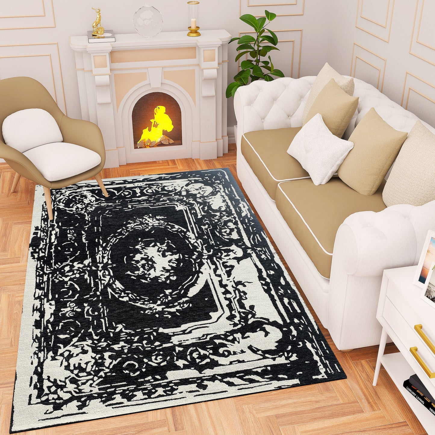 Premium Hand-Tufted Rug Made of 100% Wool - Giovanni - 6x9 Feet