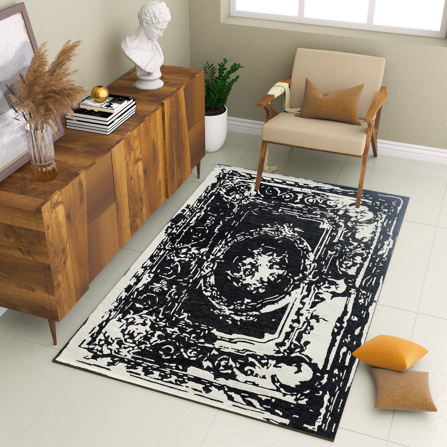 Premium Hand-Tufted Rug Made of 100% Wool - Giovanni - 3x5 Feet