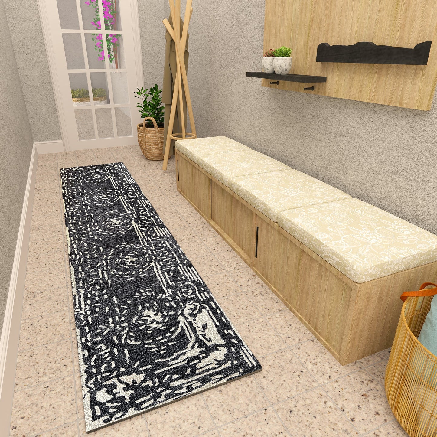 Premium Hand-Tufted Rug Made of 100% Wool - Giovanni - 2x6 Feet