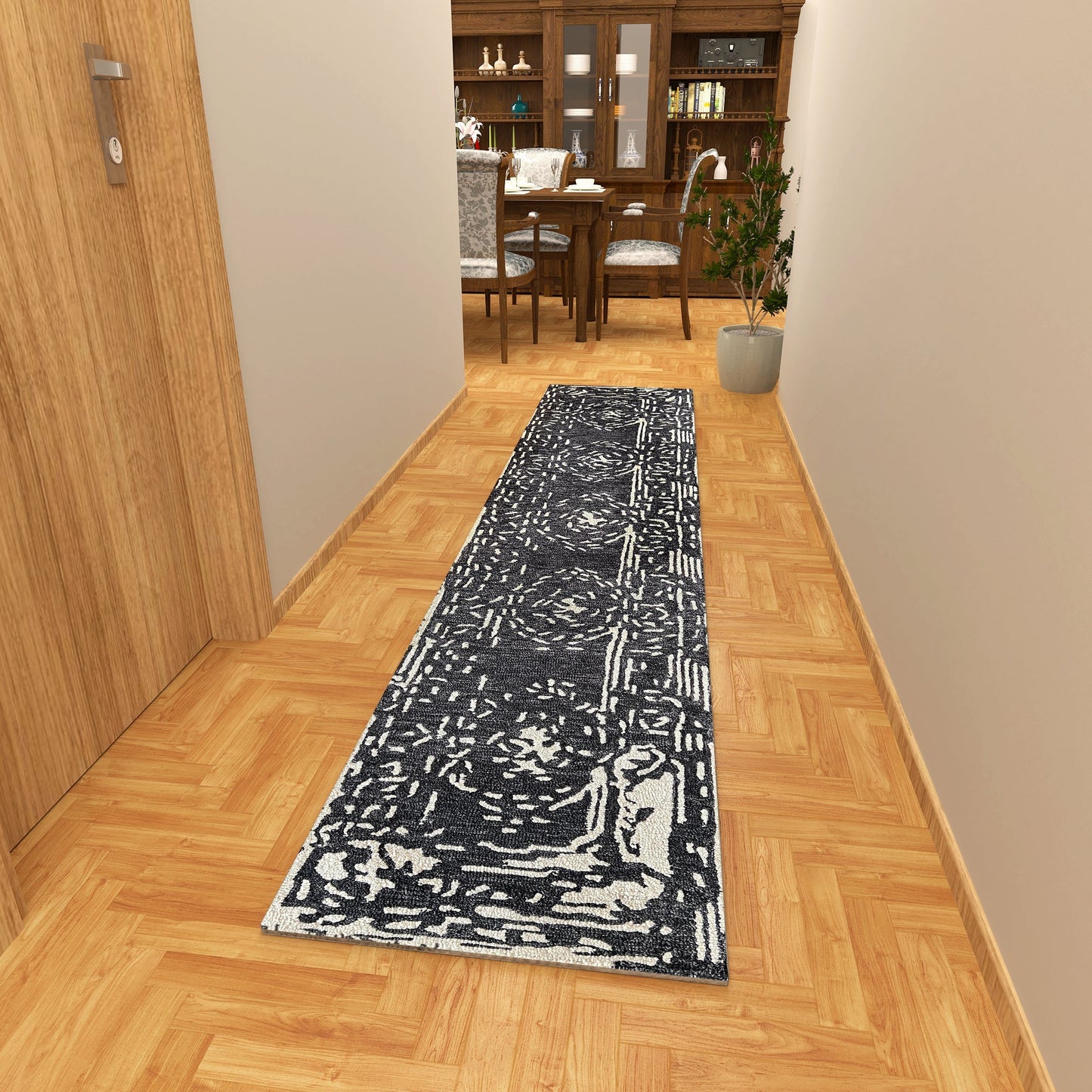 Premium Hand-Tufted Rug Made of 100% Wool - Giovanni - 2x6 Feet