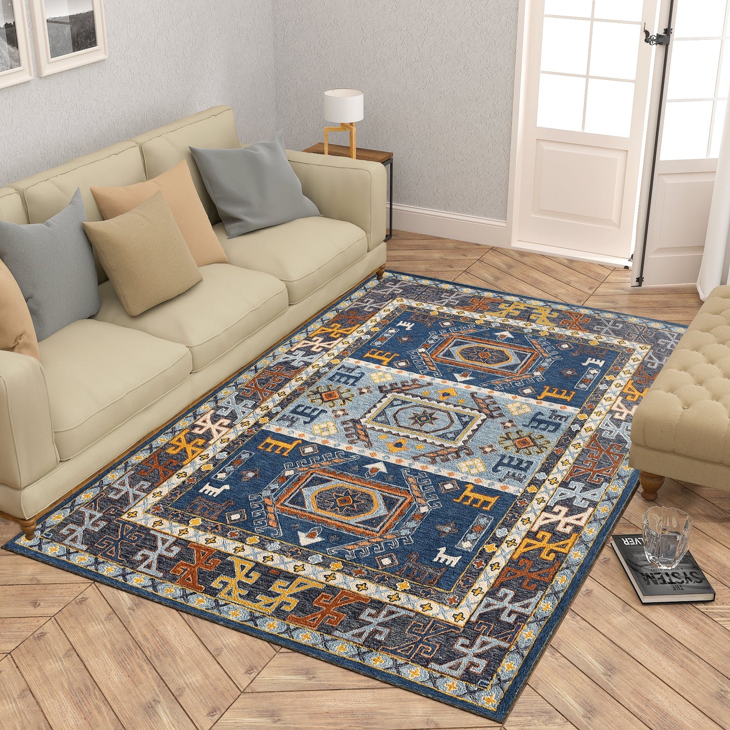 Premium Hand-Tufted Rug Made of 100% Wool - Inca Fable - 6x9 Feet