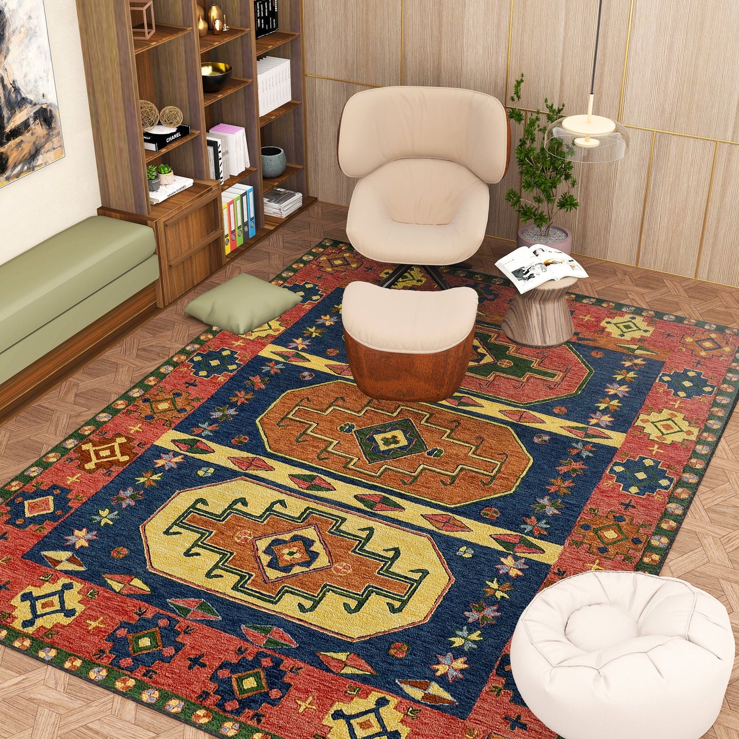 Premium Hand-Tufted Rug Made of 100% Wool - Inca Myth - 9x12 Feet
