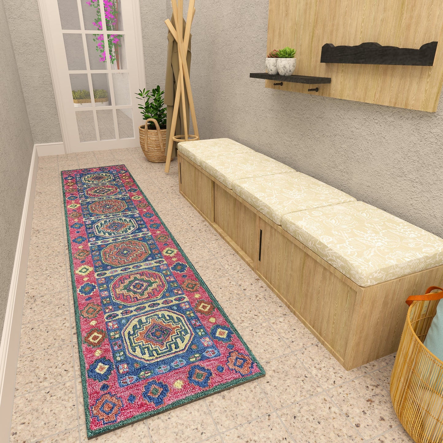 Premium Hand-Tufted Rug Made of 100% Wool - Inca Myth - 2x10 Feet