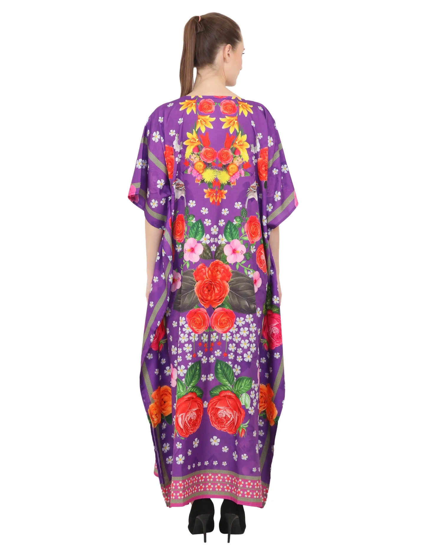 Women Long Kaftans Summer Holiday Caftan Dress 4 Colors S-3XL