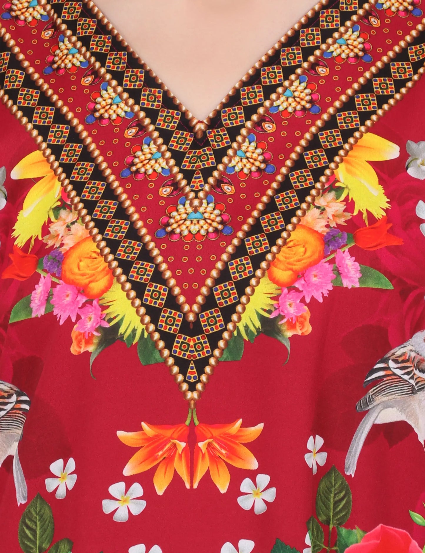 Women Long Kaftans Summer Holiday Caftan Dress 4 Colors S-3XL