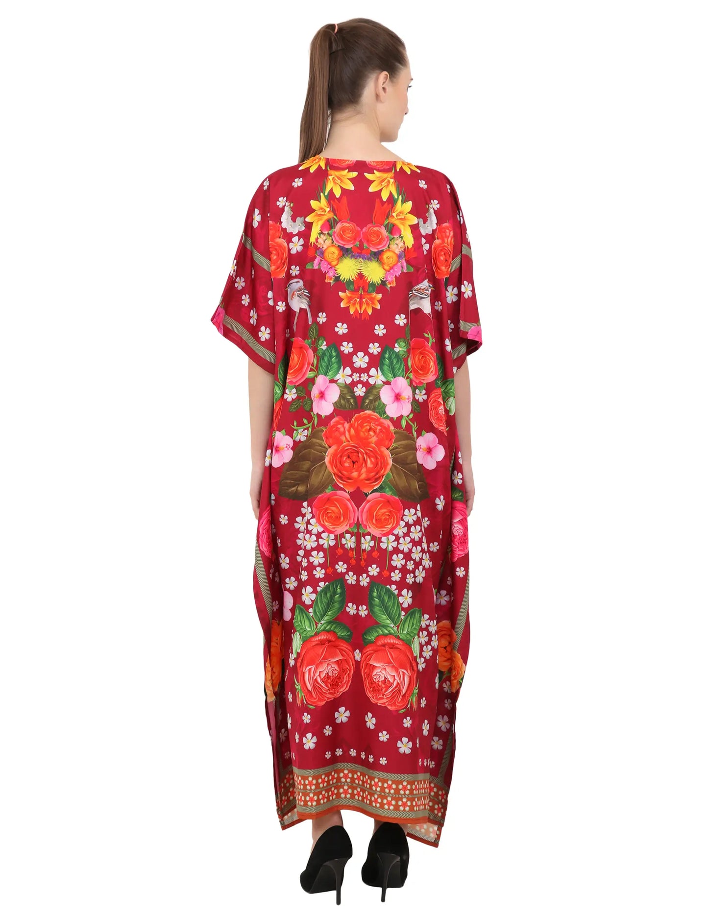 Women Long Kaftans Summer Holiday Caftan Dress 4 Colors S-3XL