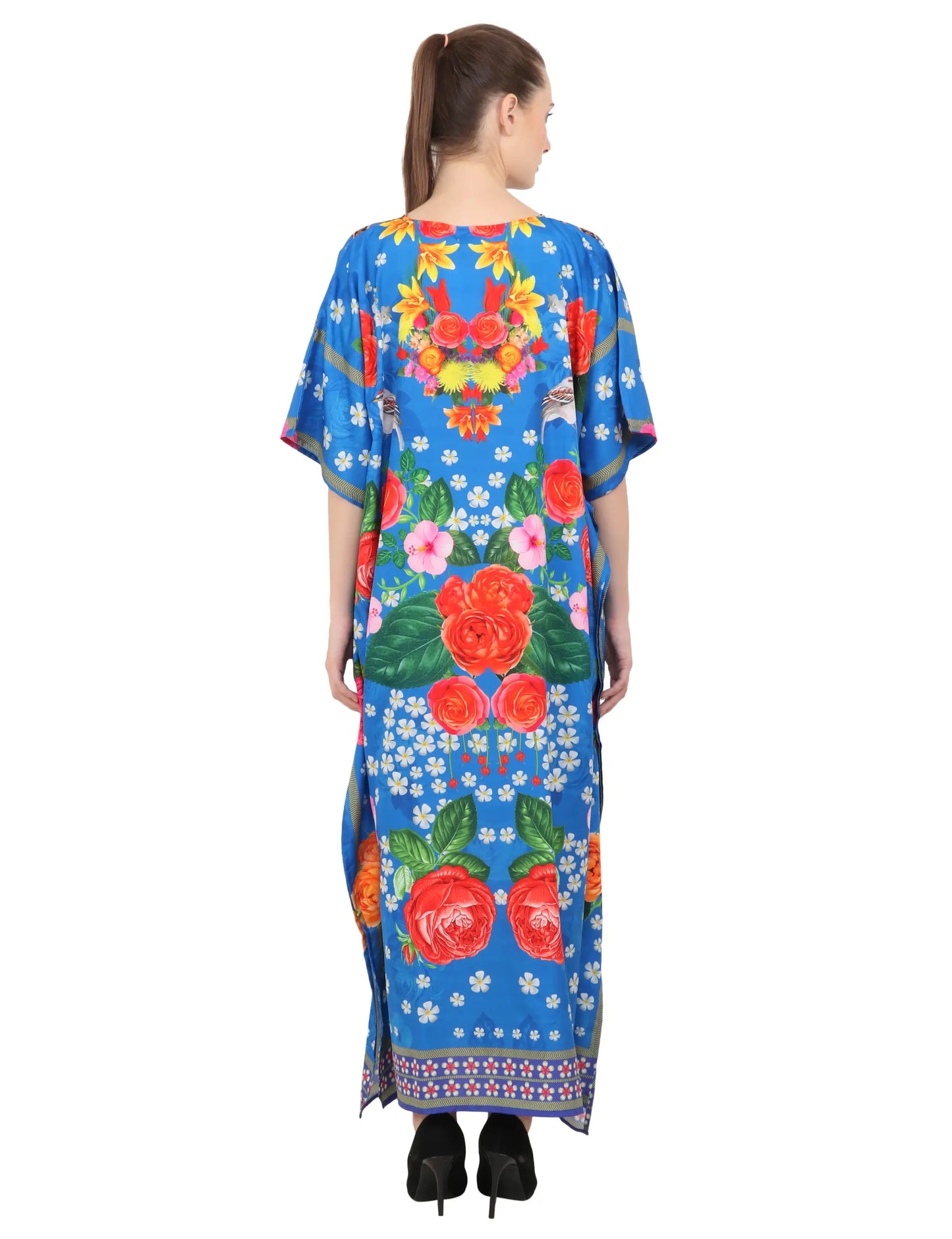 Women Long Kaftans Summer Holiday Caftan Dress 4 Colors S-3XL