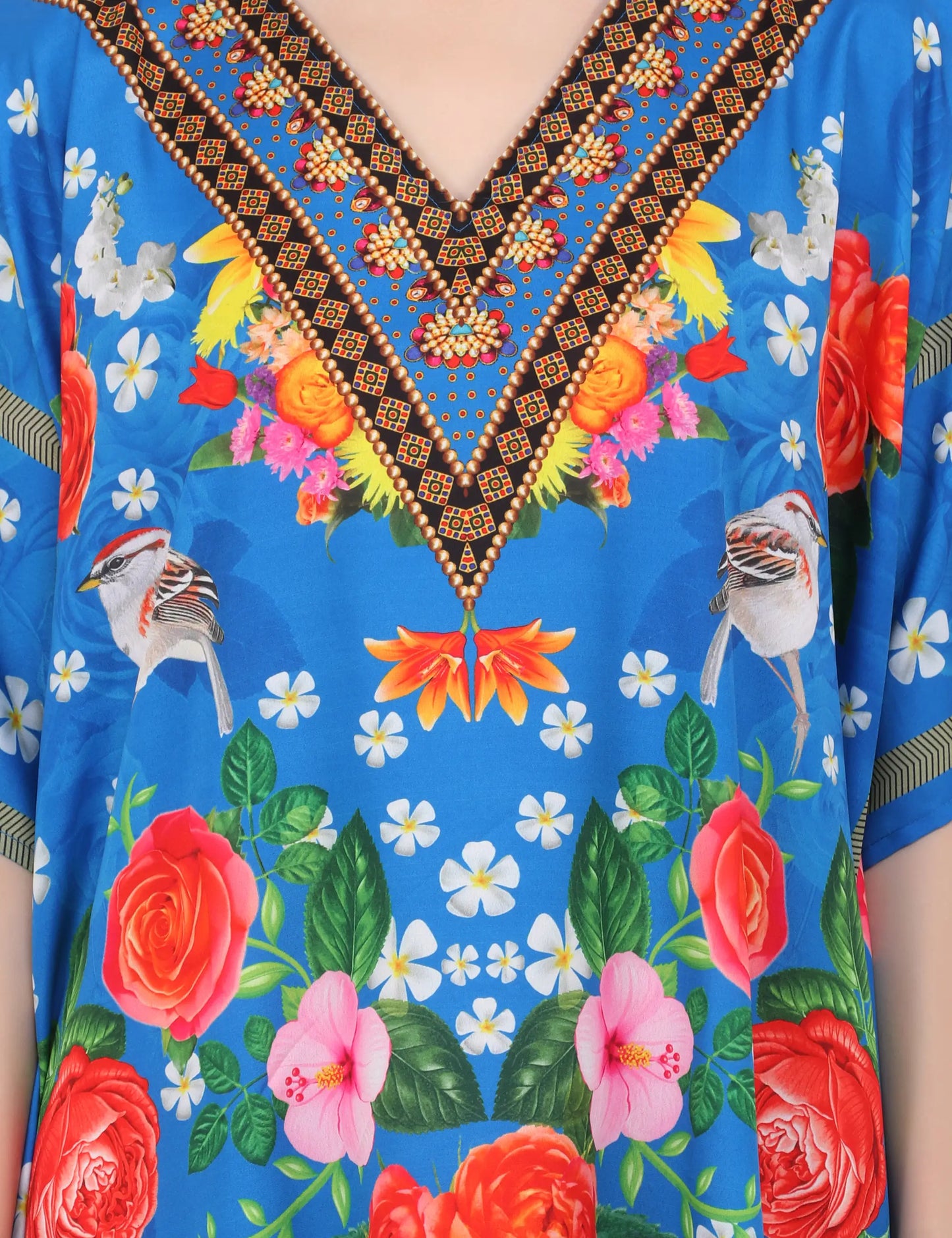 Women Long Kaftans Summer Holiday Caftan Dress 4 Colors S-3XL