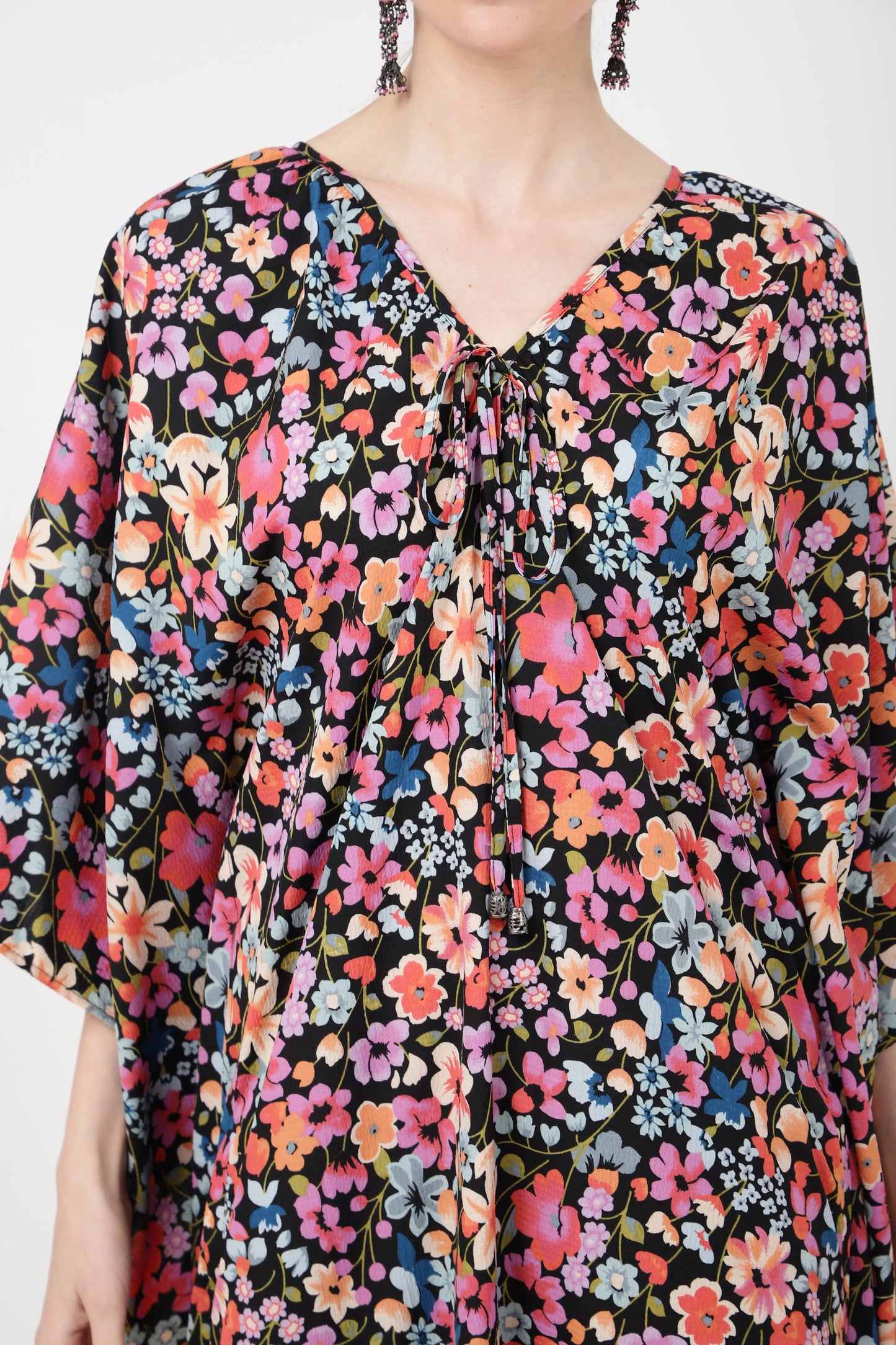Women Midi Kaftans Summer Holiday Caftan Dress Floral S-3XL