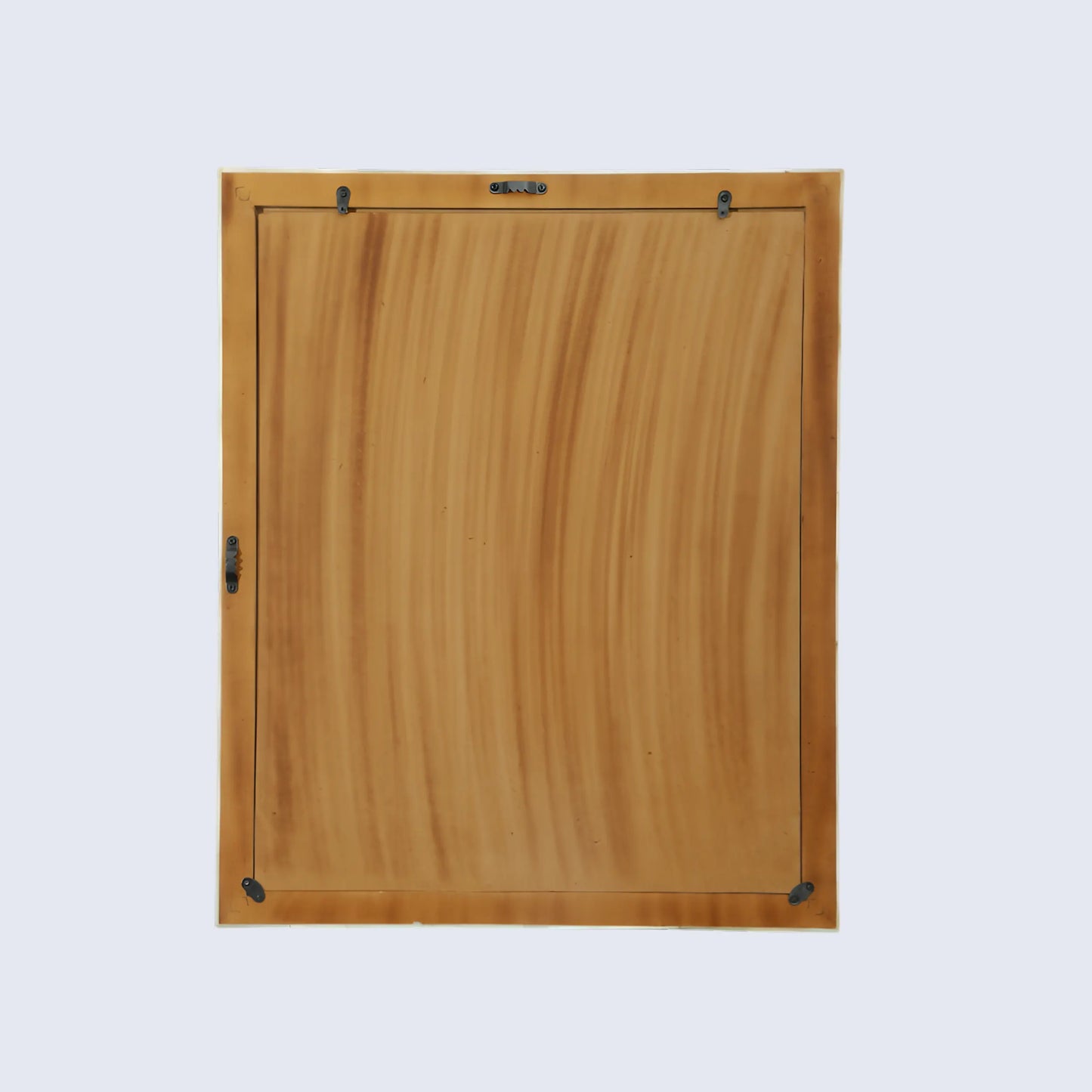 20"x16" Rectangular Mirror – Black White Herringbone MDF Frame