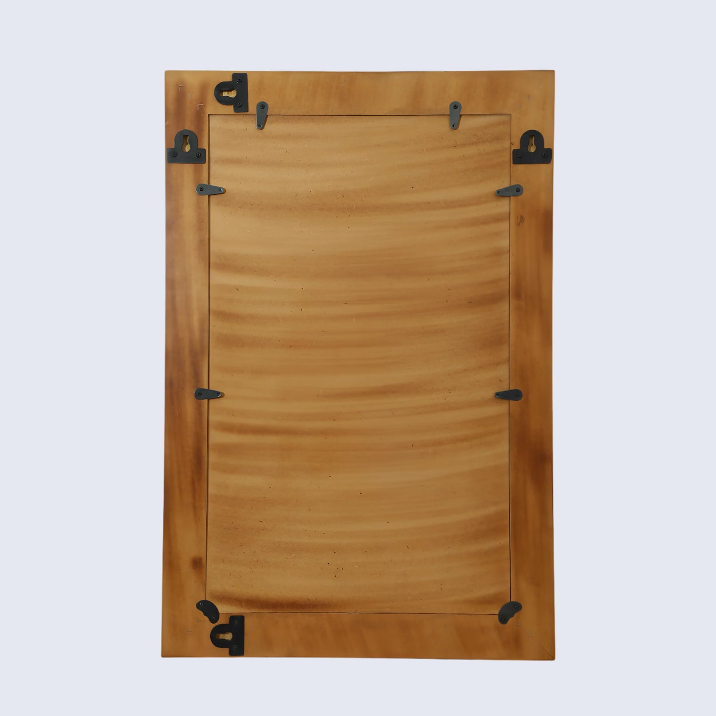 30x20" Rectangular Mother of Pearl & Resin Inlay Wall Hanging Mirror - White, Grey