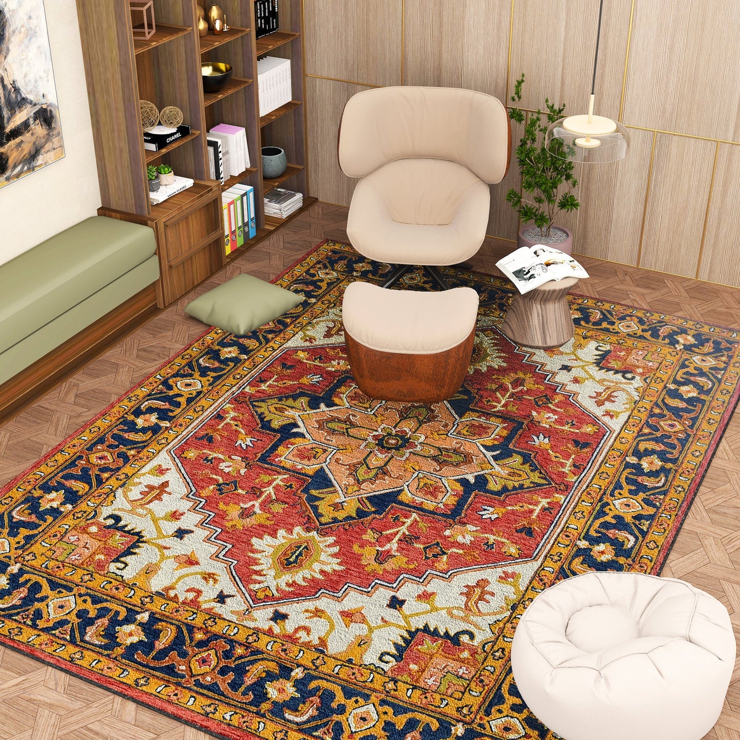 Premium Hand-Tufted Rug Made of 100% Wool - Maras Palace - 9x12 Feet