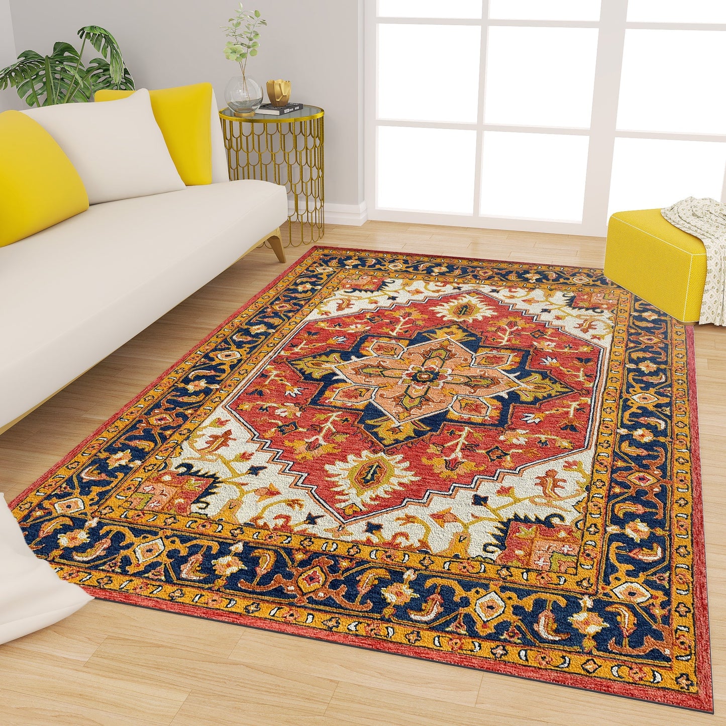 Premium Hand-Tufted Rug Made of 100% Wool - Maras Palace - 6x9 Feet