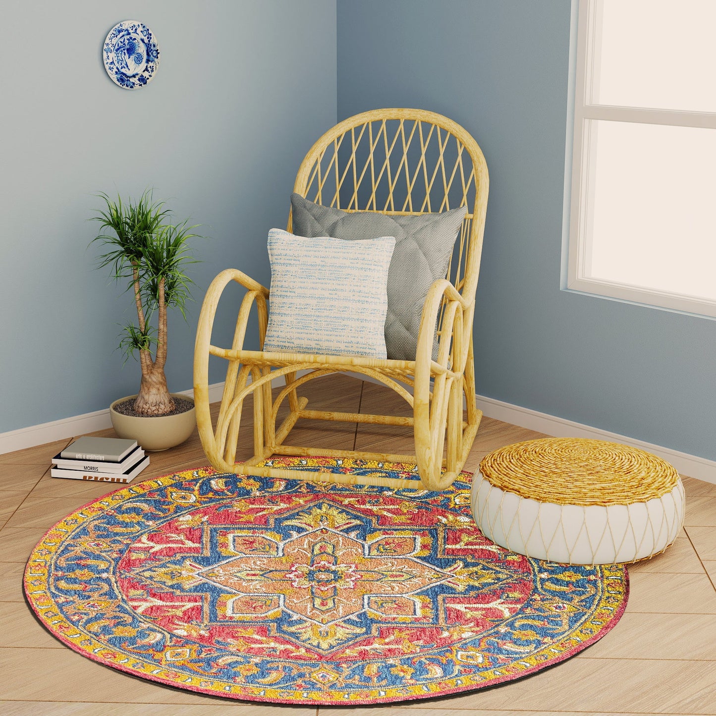 Premium Hand-Tufted Rug Made of 100% Wool - Maras Palace - 5x5 Feet