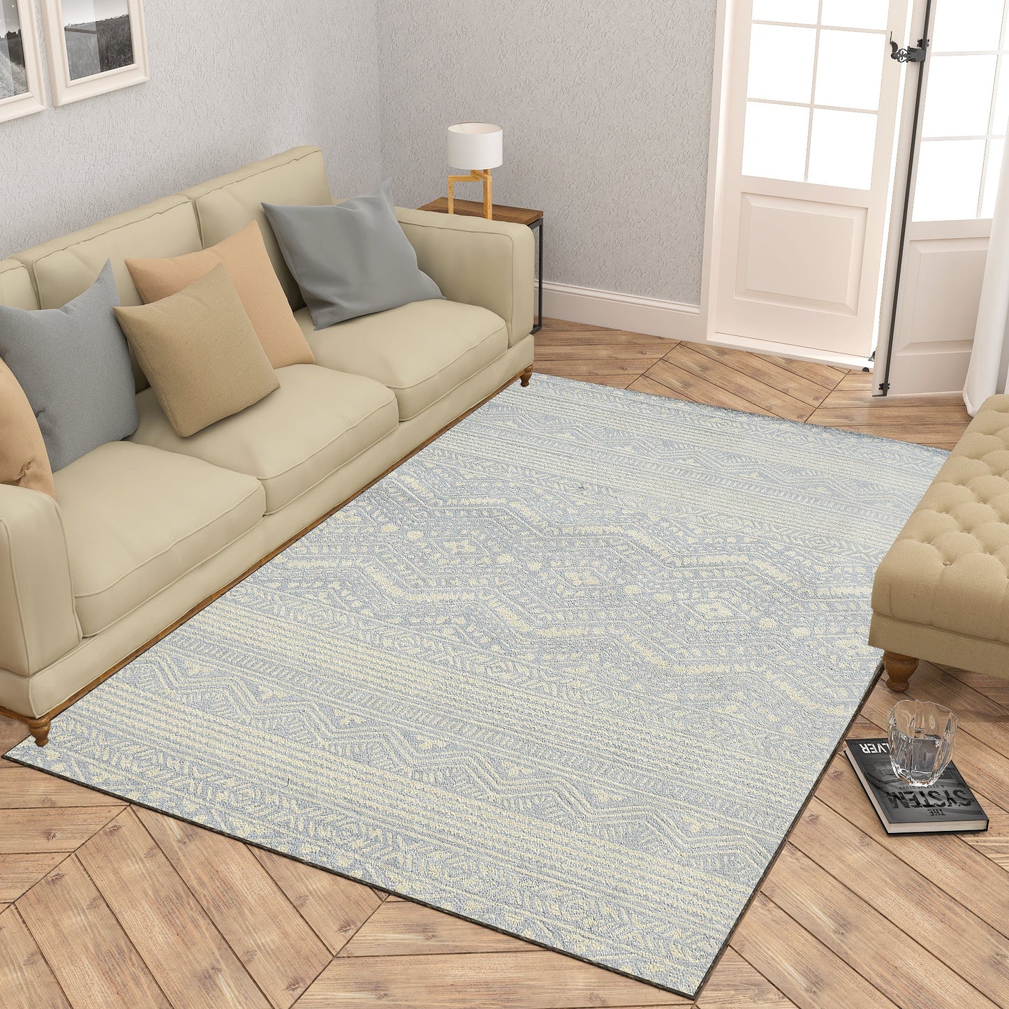 Premium Hand-Tufted Rug Made of 100% Wool - Morning Mist - 3x5 Feet