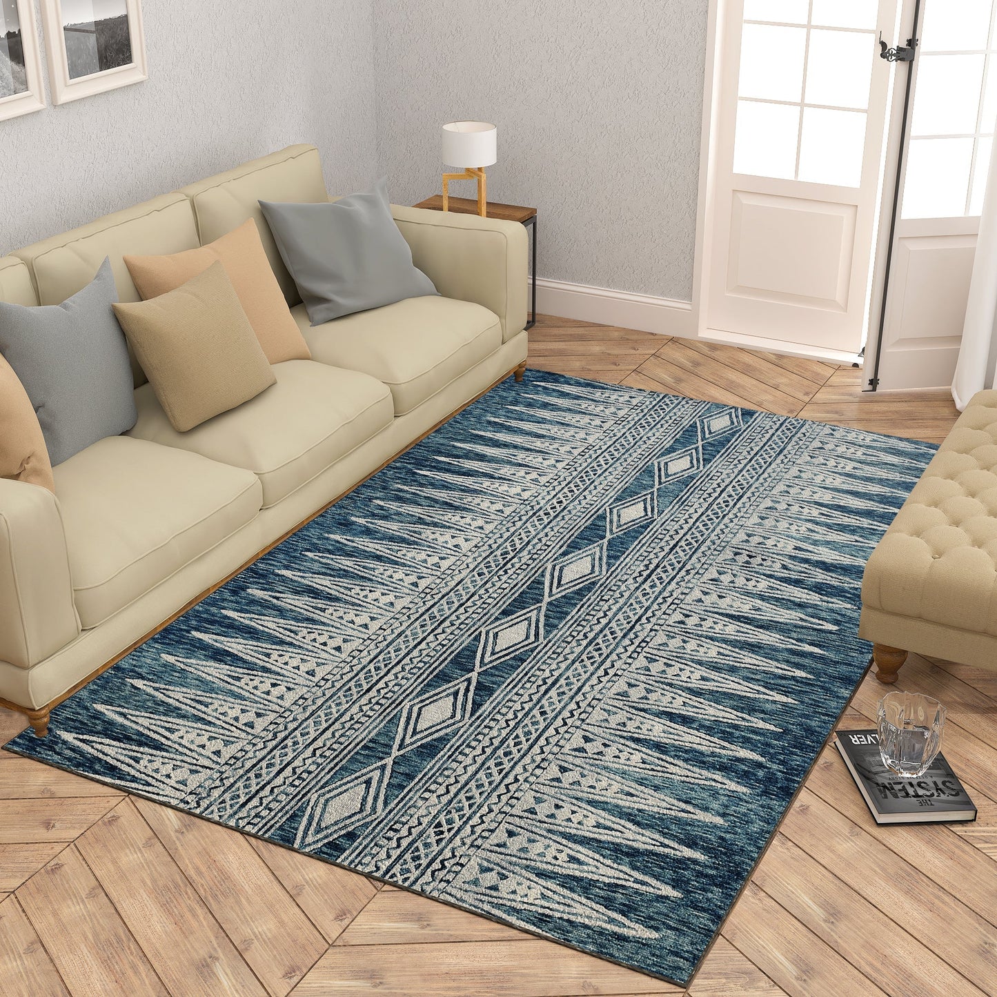 Premium Hand-Tufted Rug Made of 100% Wool - Native Path - 3x5 Feet