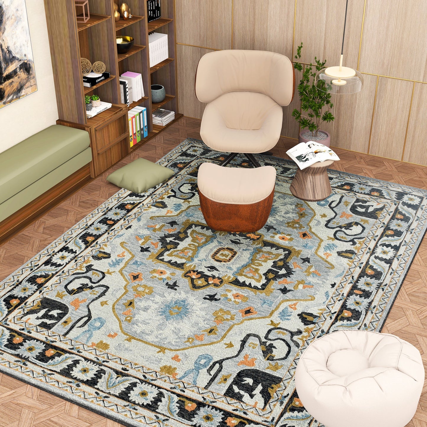 Premium Hand-Tufted Rug Made of 100% Wool - Northern Tale - 9x12 Feet