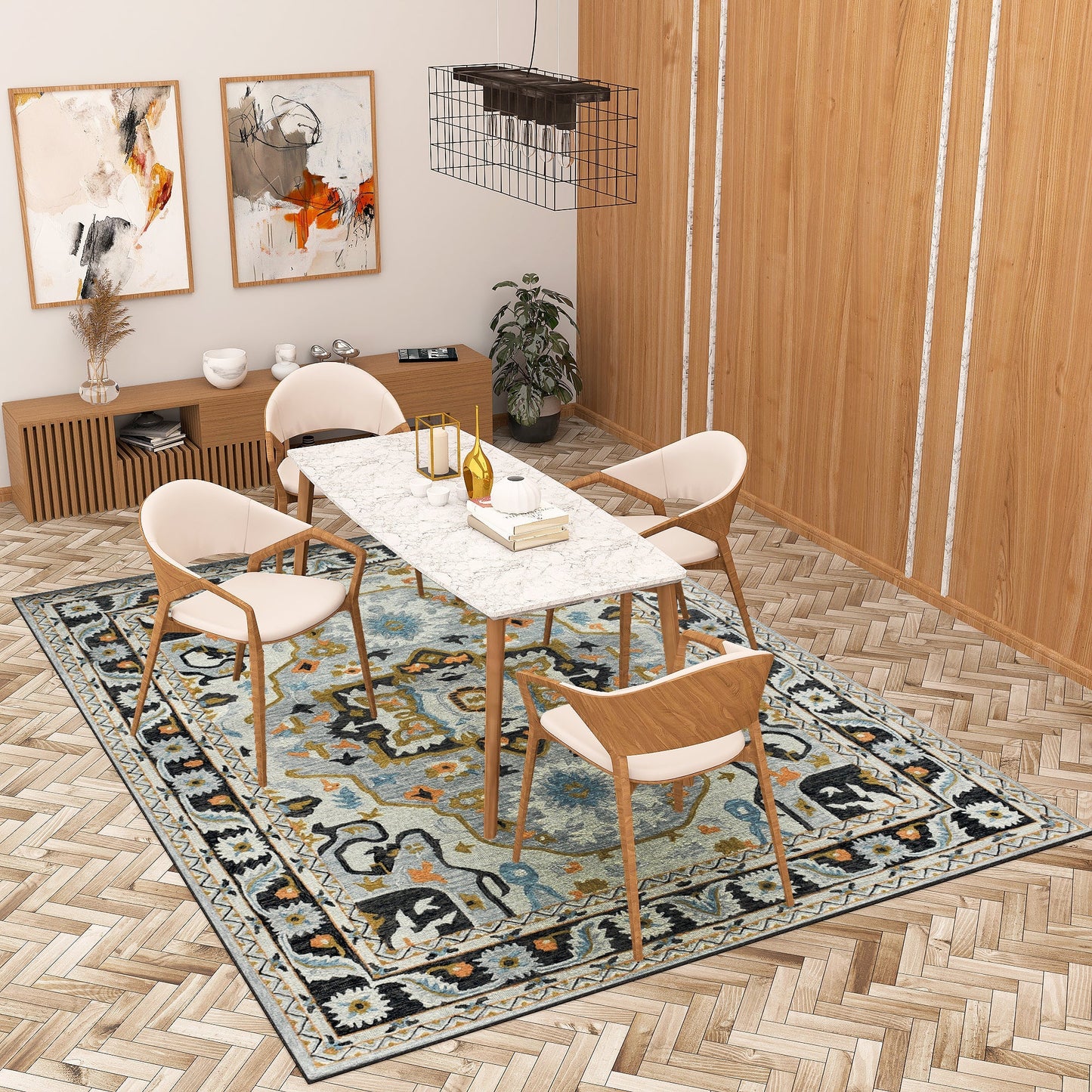 Premium Hand-Tufted Rug Made of 100% Wool - Northern Tale - 9x12 Feet