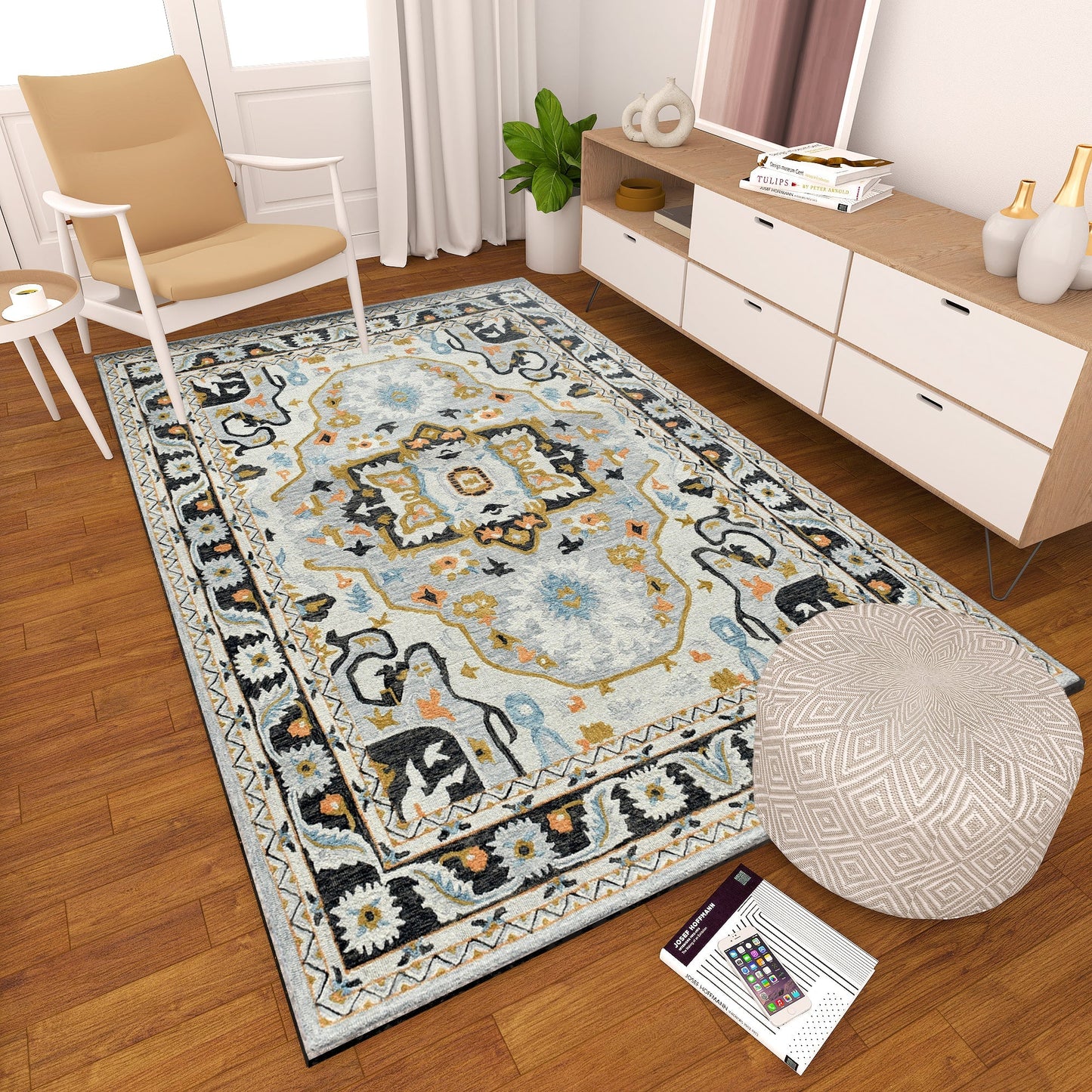 Premium Hand-Tufted Rug Made of 100% Wool - Northern Tale - 6x9 Feet