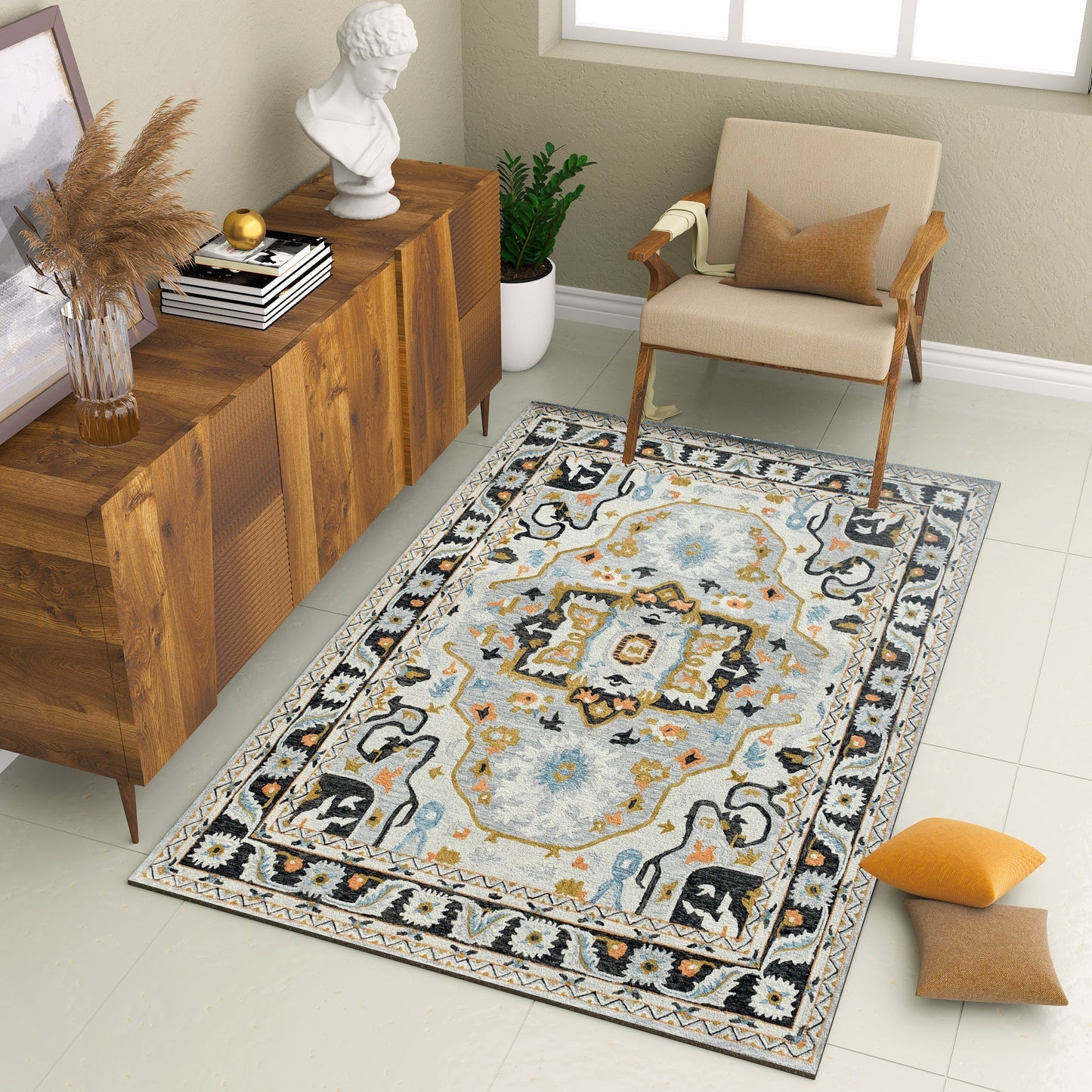 Premium Hand-Tufted Rug Made of 100% Wool - Northern Tale - 5x8 Feet